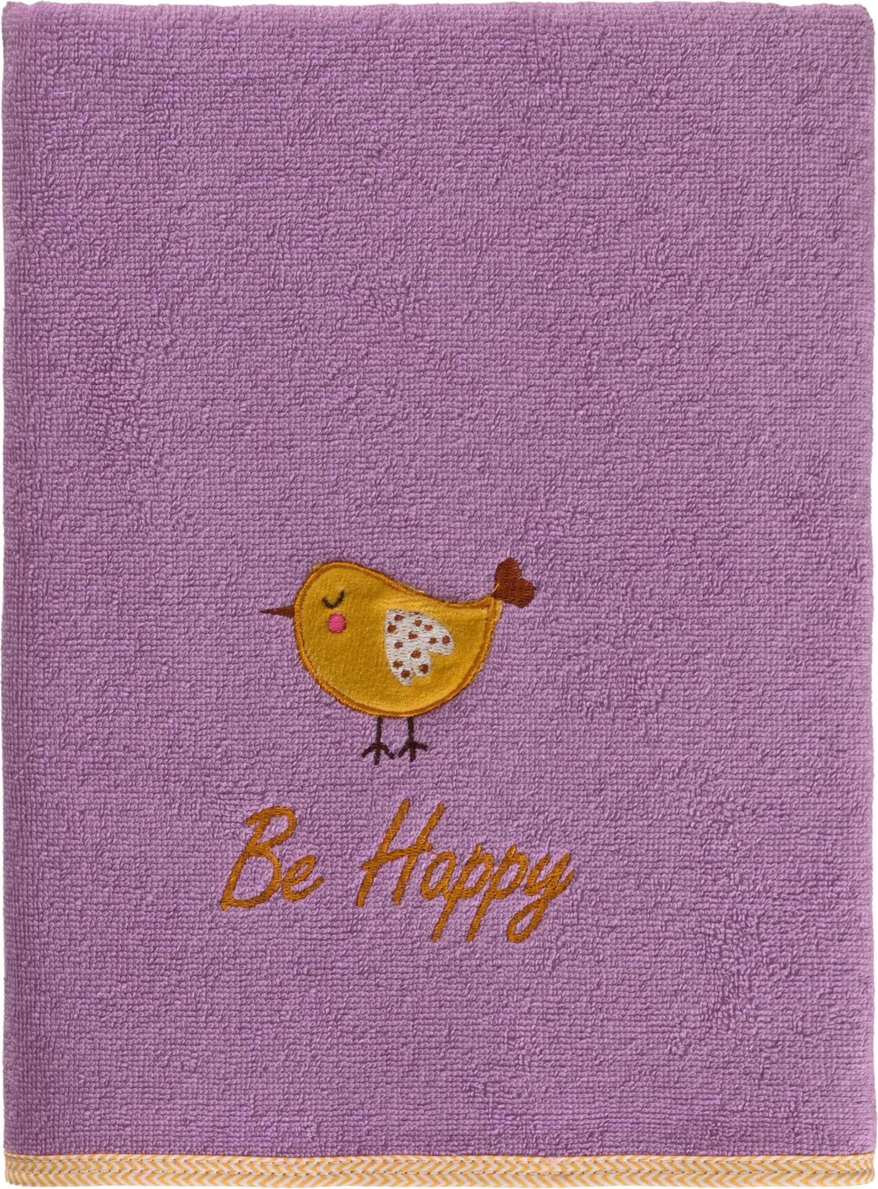 Image of Egeria Handtuch "Be Happy" mit Vogel Applikation