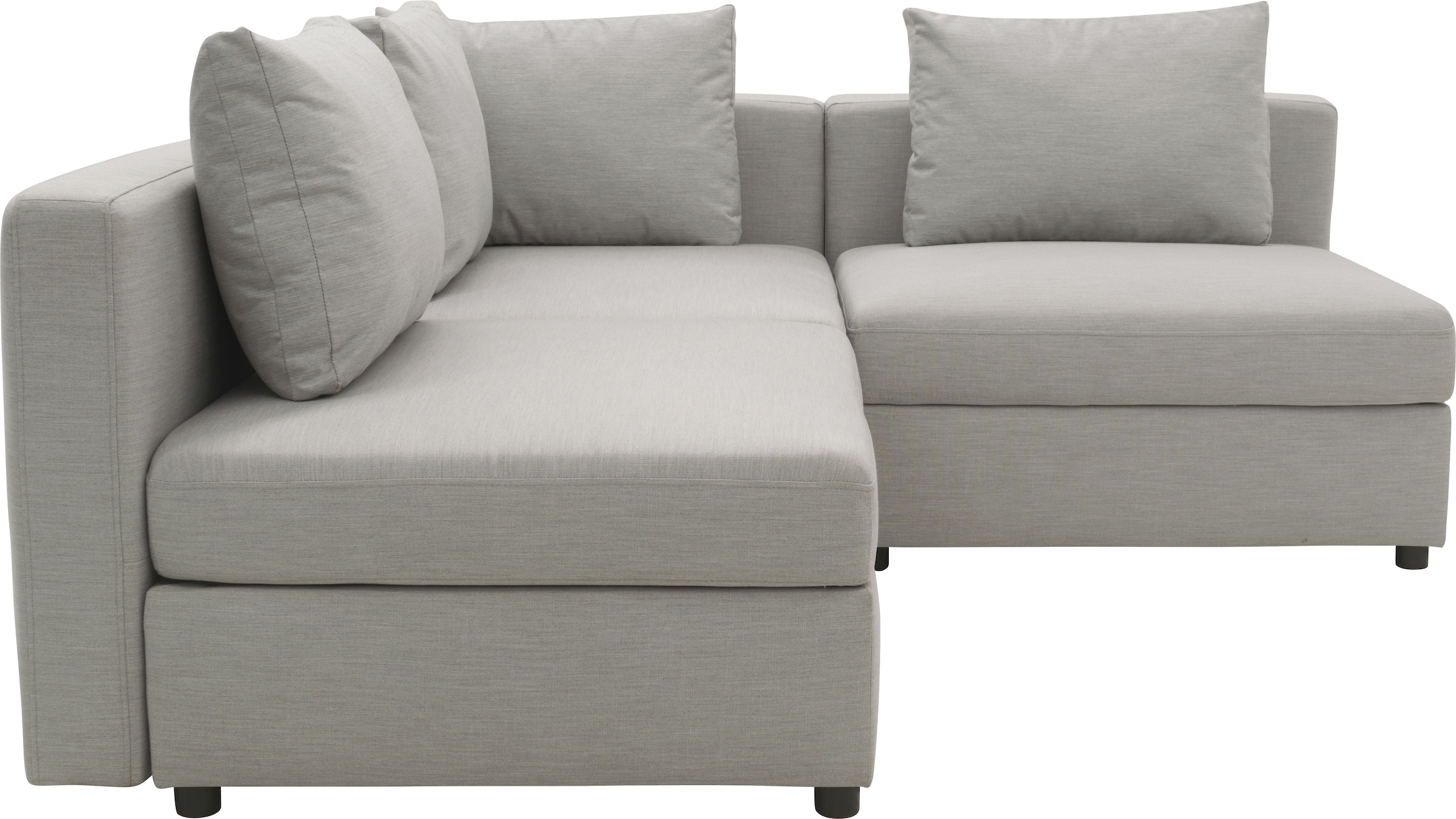 DOMO collection Ecksofa »Solskin, individuell erweiterbar/kombinierbar L-Form«, mit losen Kissen. Rücken- und Seitenteile als Stecksystem.