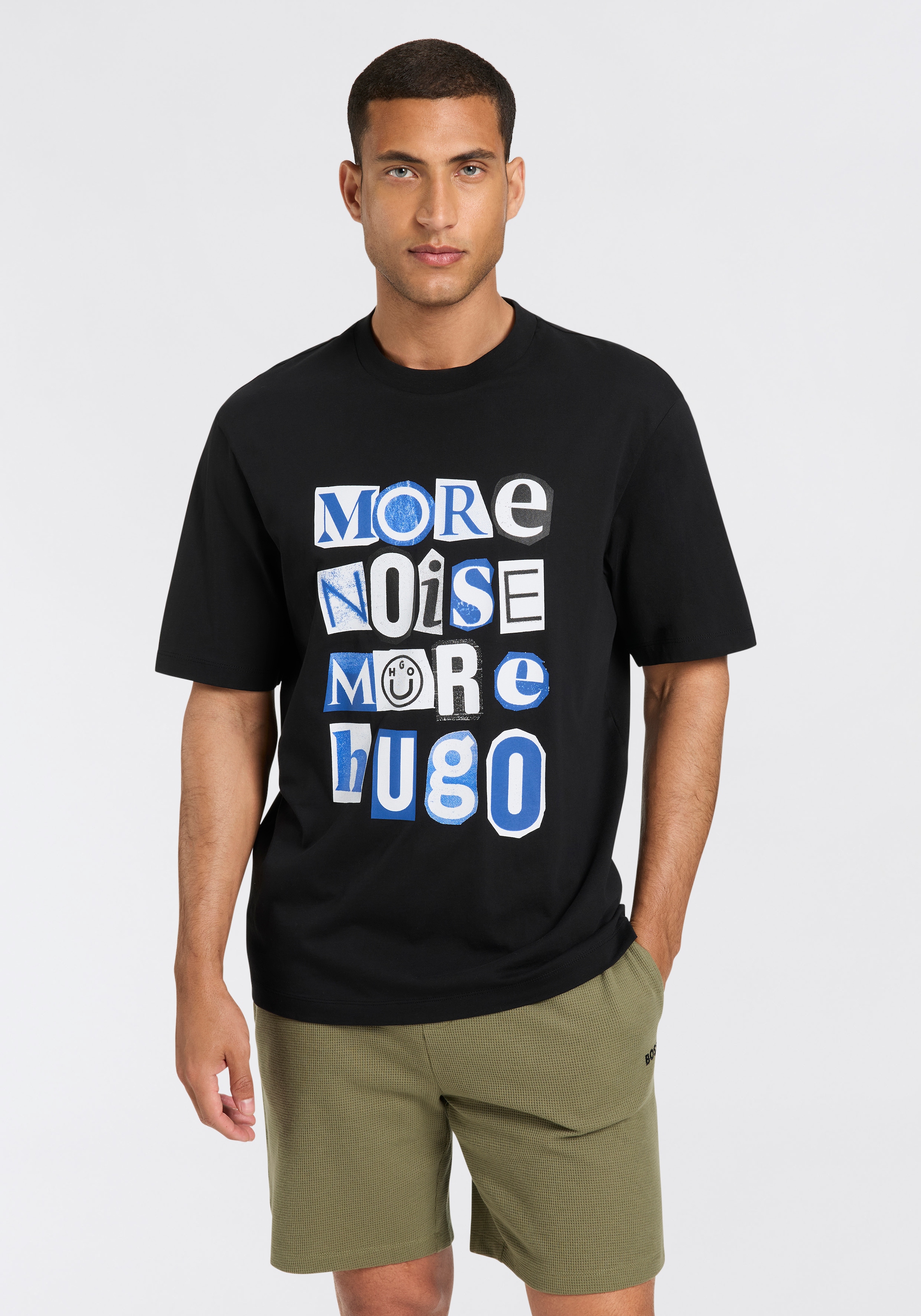 Image of HUGO T-Shirt "Notix" mit grossem Druck