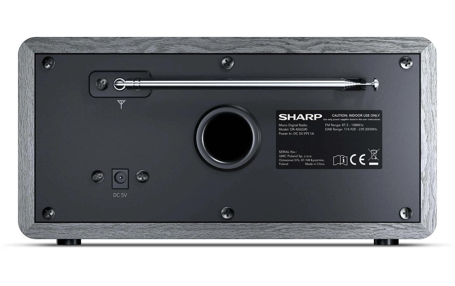 Sharp Digitalradio (DAB+) »DR-450 Grau«, (Bluetooth Digitalradio (DAB+)-FM-Tuner)