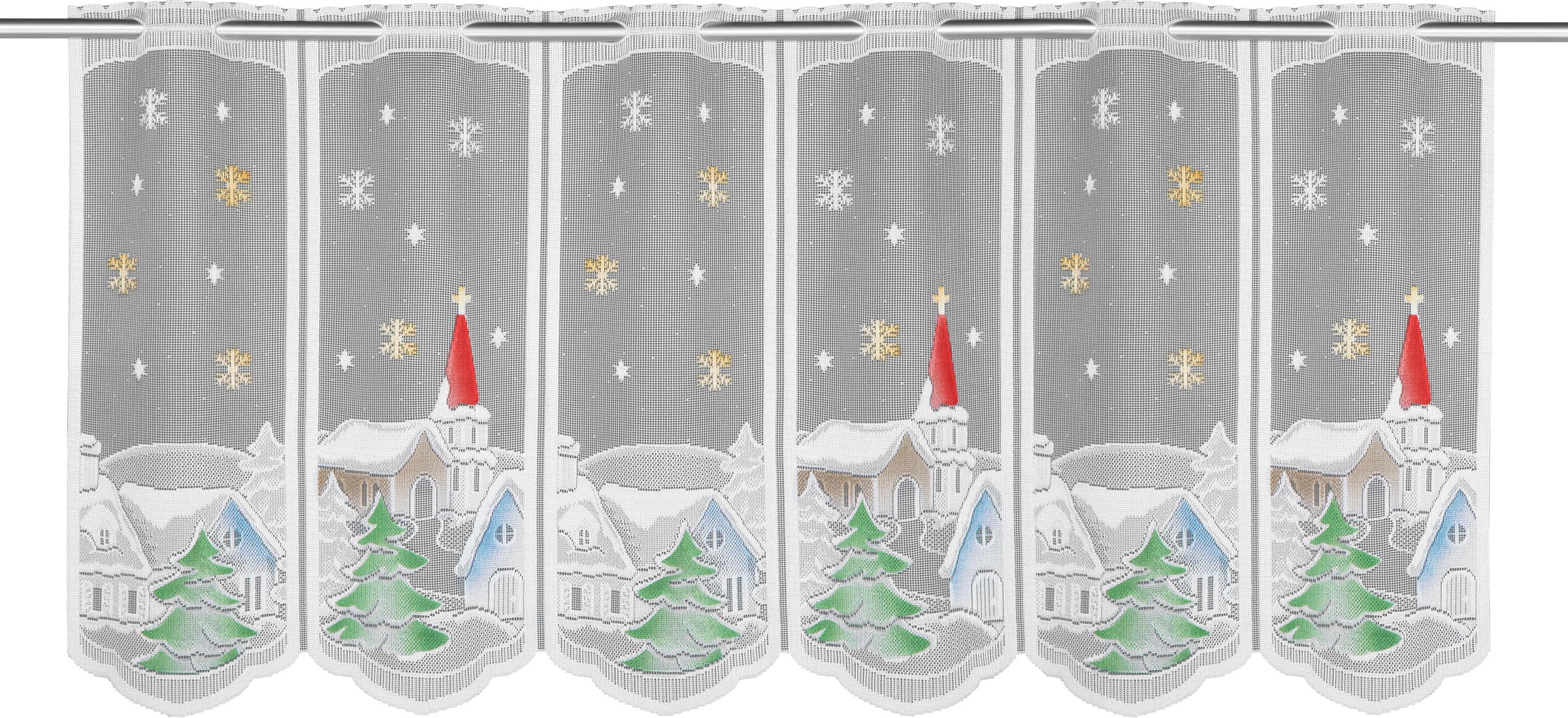 Image of WILLKOMMEN ZUHAUSE by ALBANI GROUP Panneaux »Schneelandschaft«, (1 St.), HxB: 45x130, Jacquard-Lamellen-Panneaux bei Ackermann Versand Schweiz