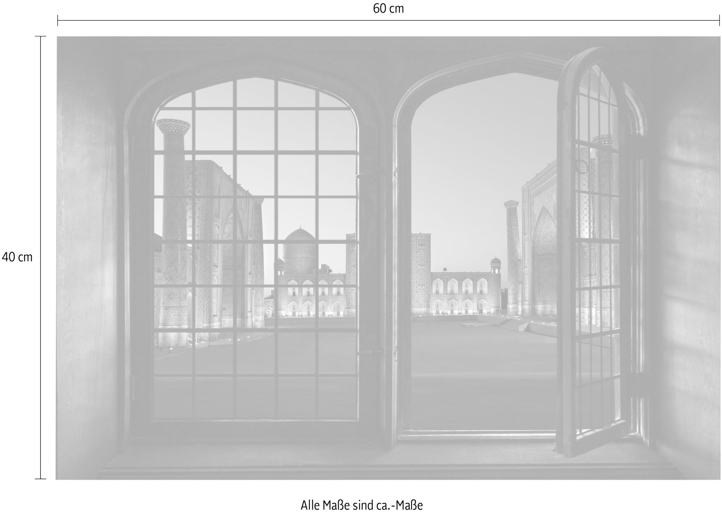 queence Wandsticker »Touch of India« Wandsticker, Wandbild, selbstklebend, 3D, Fenster