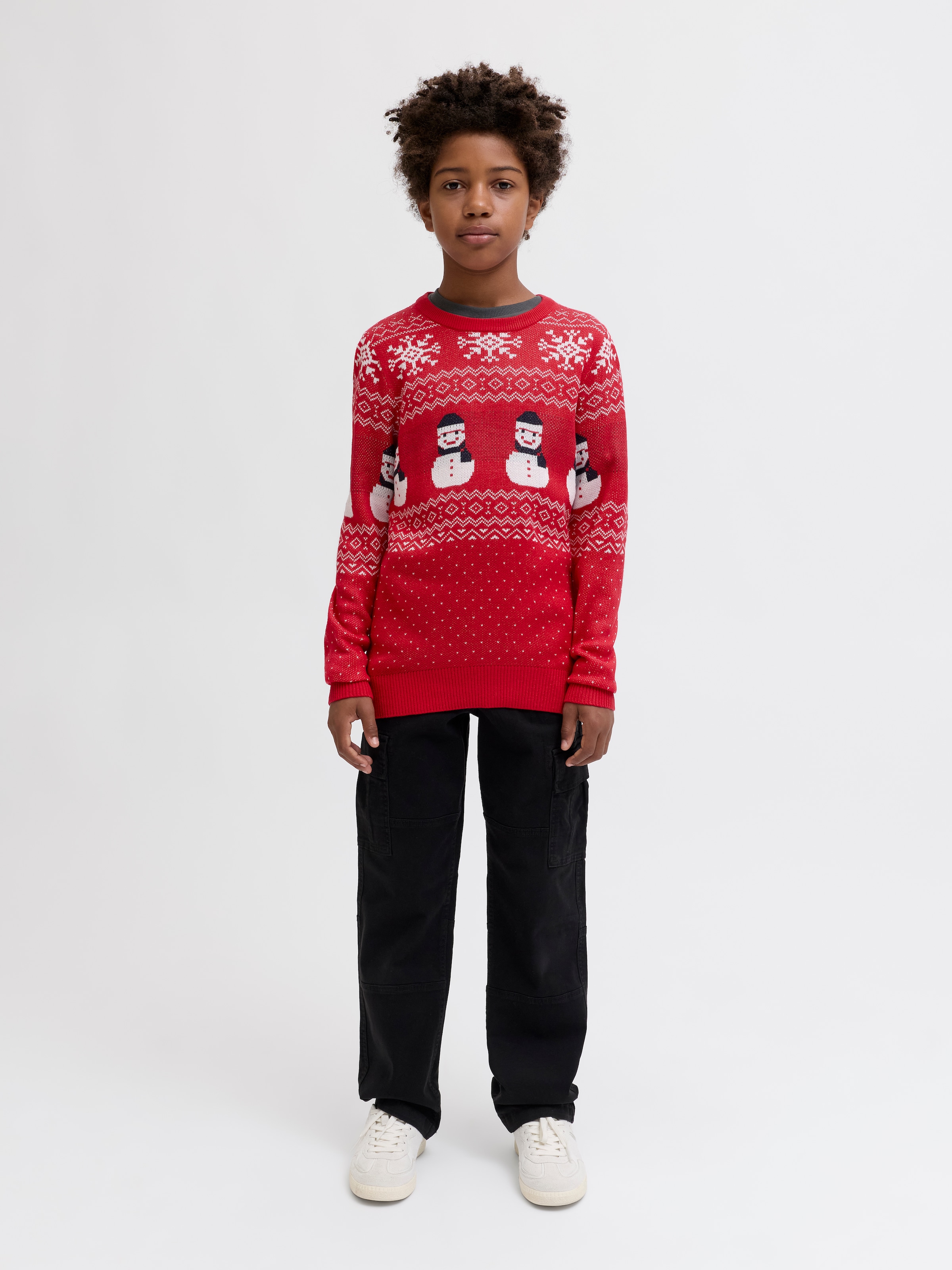 Jack & Jones Junior Weihnachtspullover »JJXMAS ANDREW KNIT CREW NECK JNR«