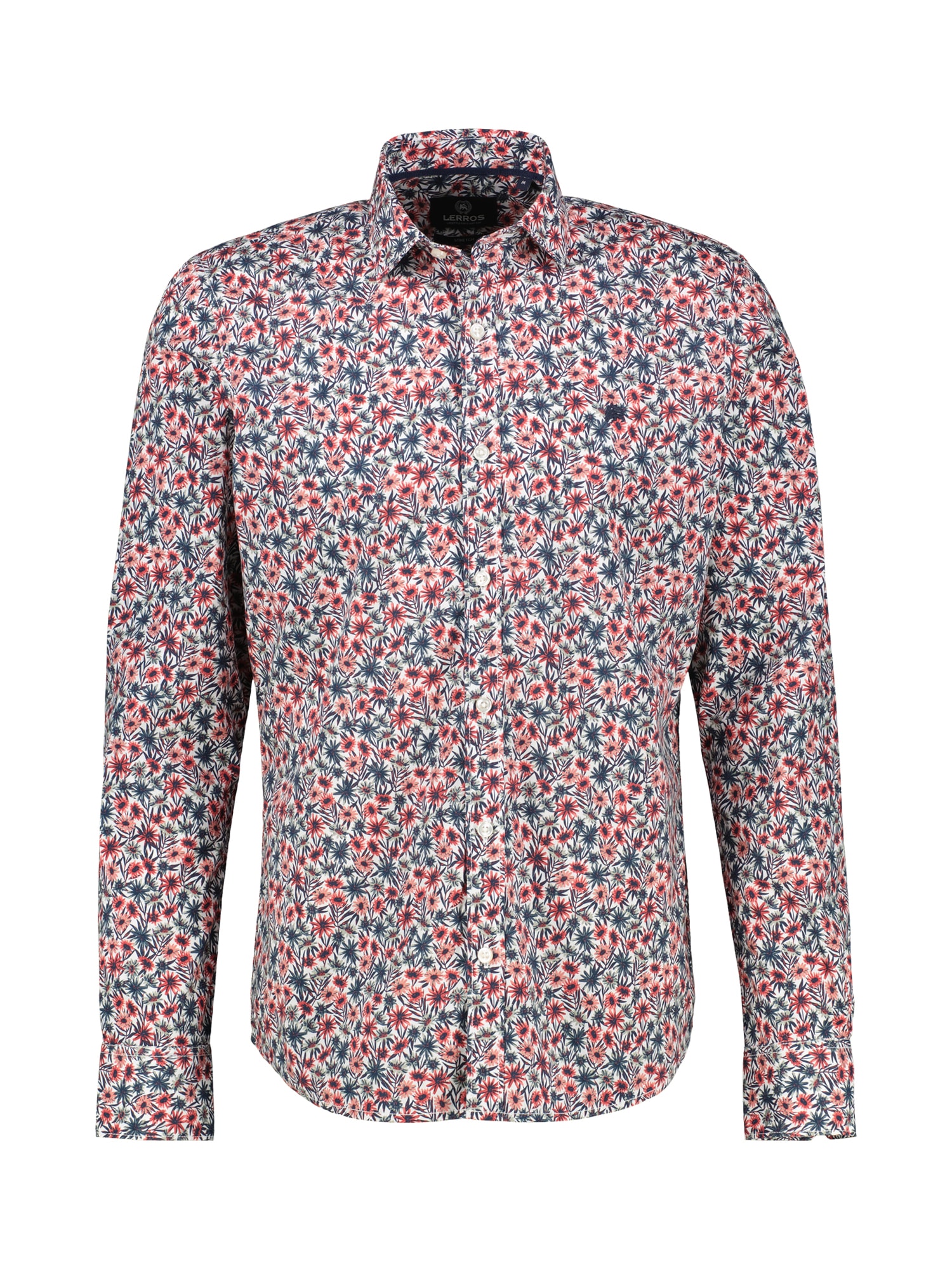 LERROS Chemise à manches longues »Langarmhemd, floral bedruckt«