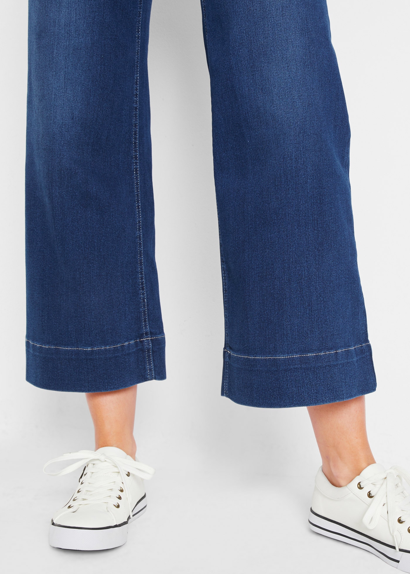 bonprix Weite Jeans 1 tlg. Loose Fit Passform, 7/8 Länge, mit Elasthan-Anteil
