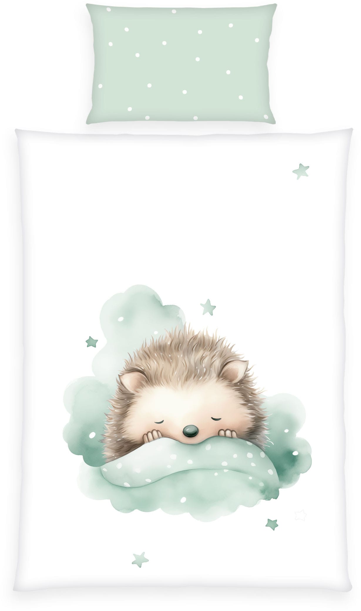 Image of Baby Best Babybettwäsche "babybest Kleiner Igel" 2 Stk. Wendebettwäsche
