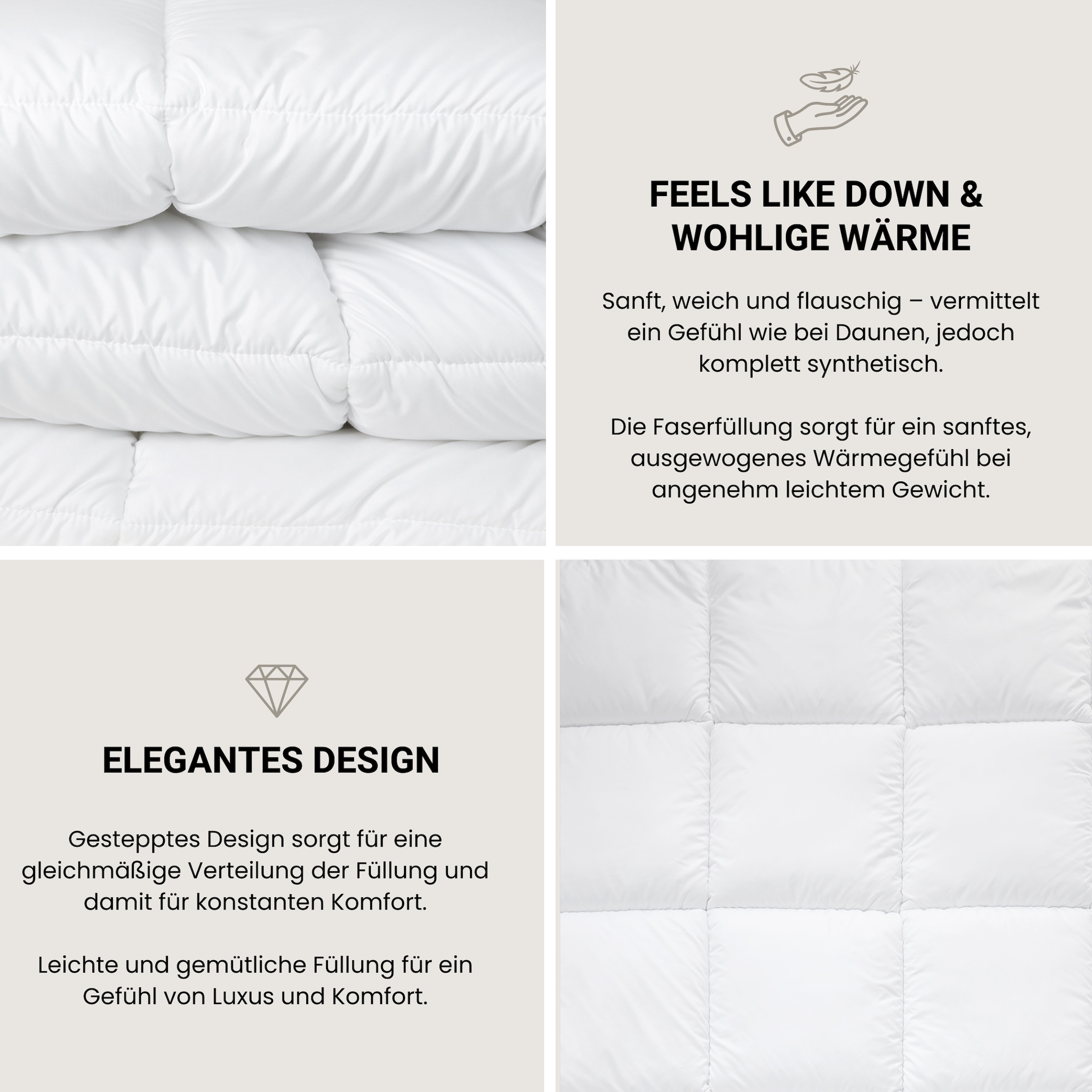 Schiesser Couette microfibre »Feels like Down« normal 1 cuis tlg. fibres creuses siliconées ultra légères