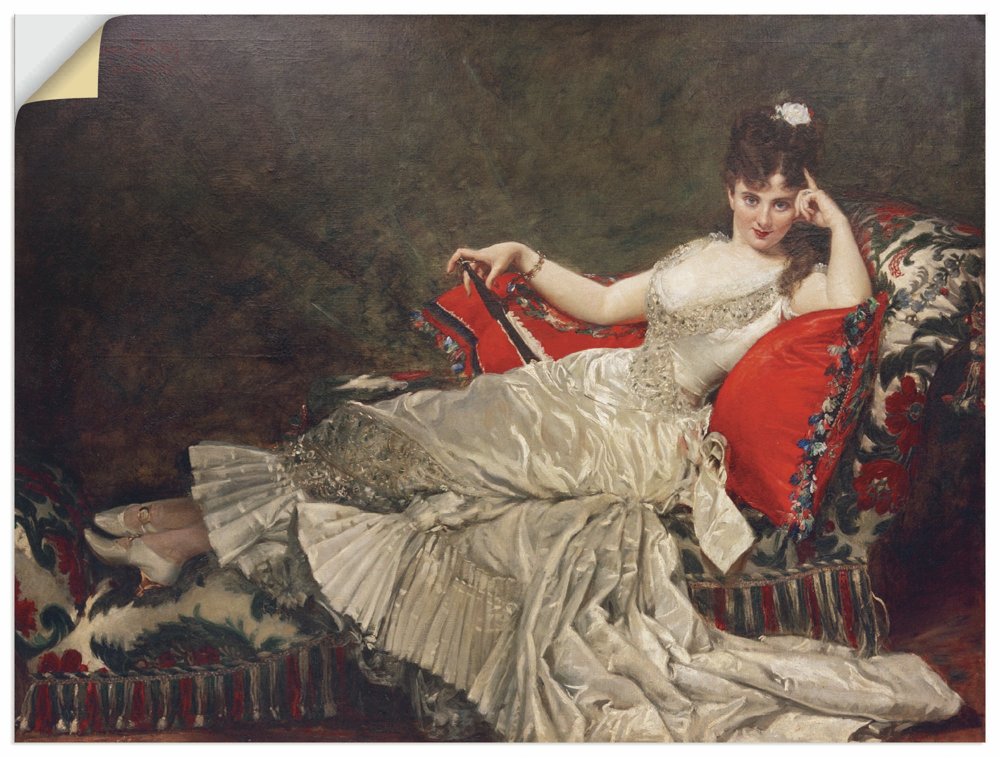 Image of Artland Wandbild »Porträt von Mademoiselle de Lancey«, Portrait, (1 St.), in vielen Grössen & Produktarten - Alubild / Outdoorbild für den Aussenbereich, Leinwandbild, Poster, Wandaufkleber / Wandtattoo auch für Badezimmer geeignet bei Ackermann Versand S