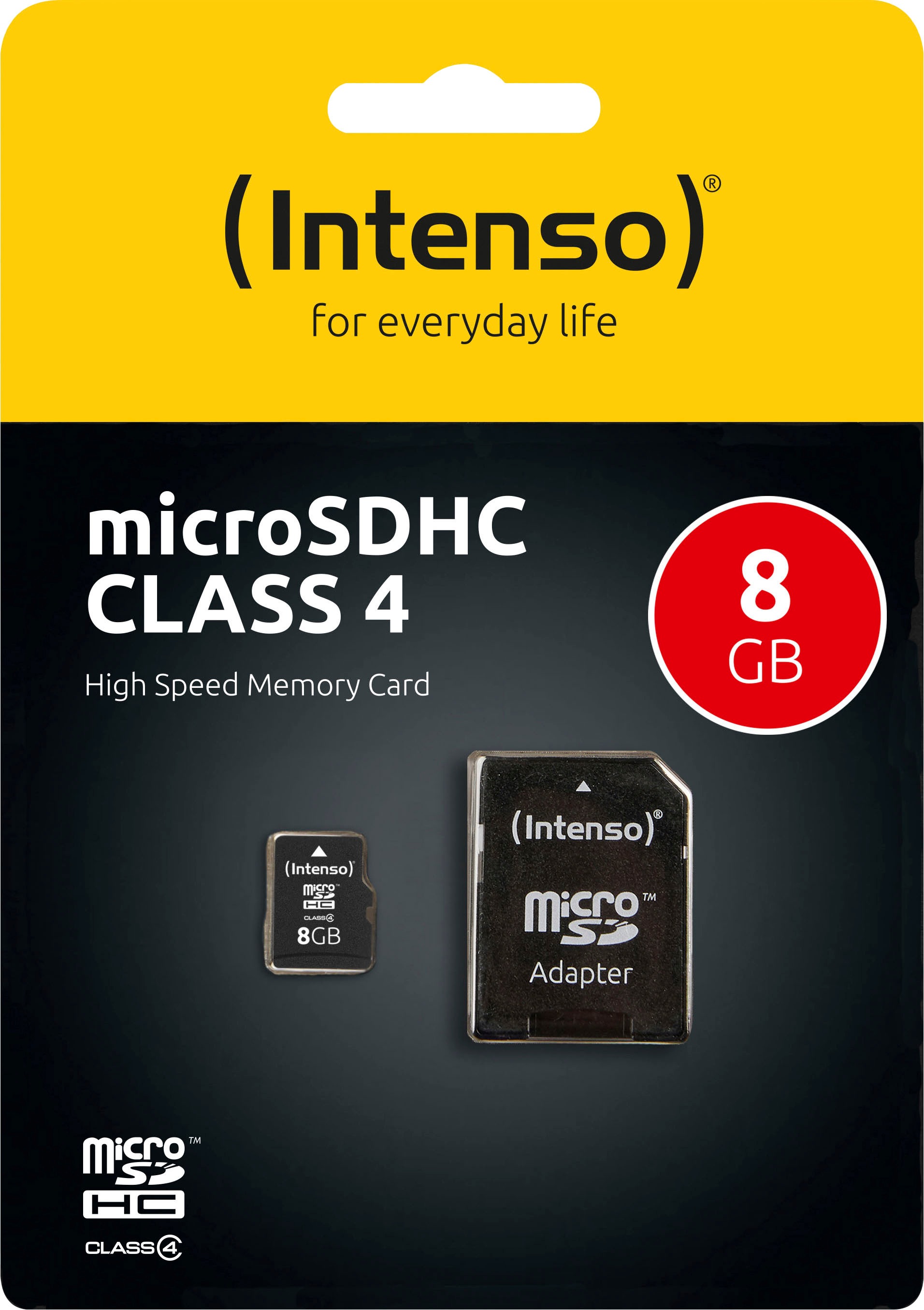 Intenso Speicherkarte »microSDHC Class 4 + SD-Adapter«, (Class 4)