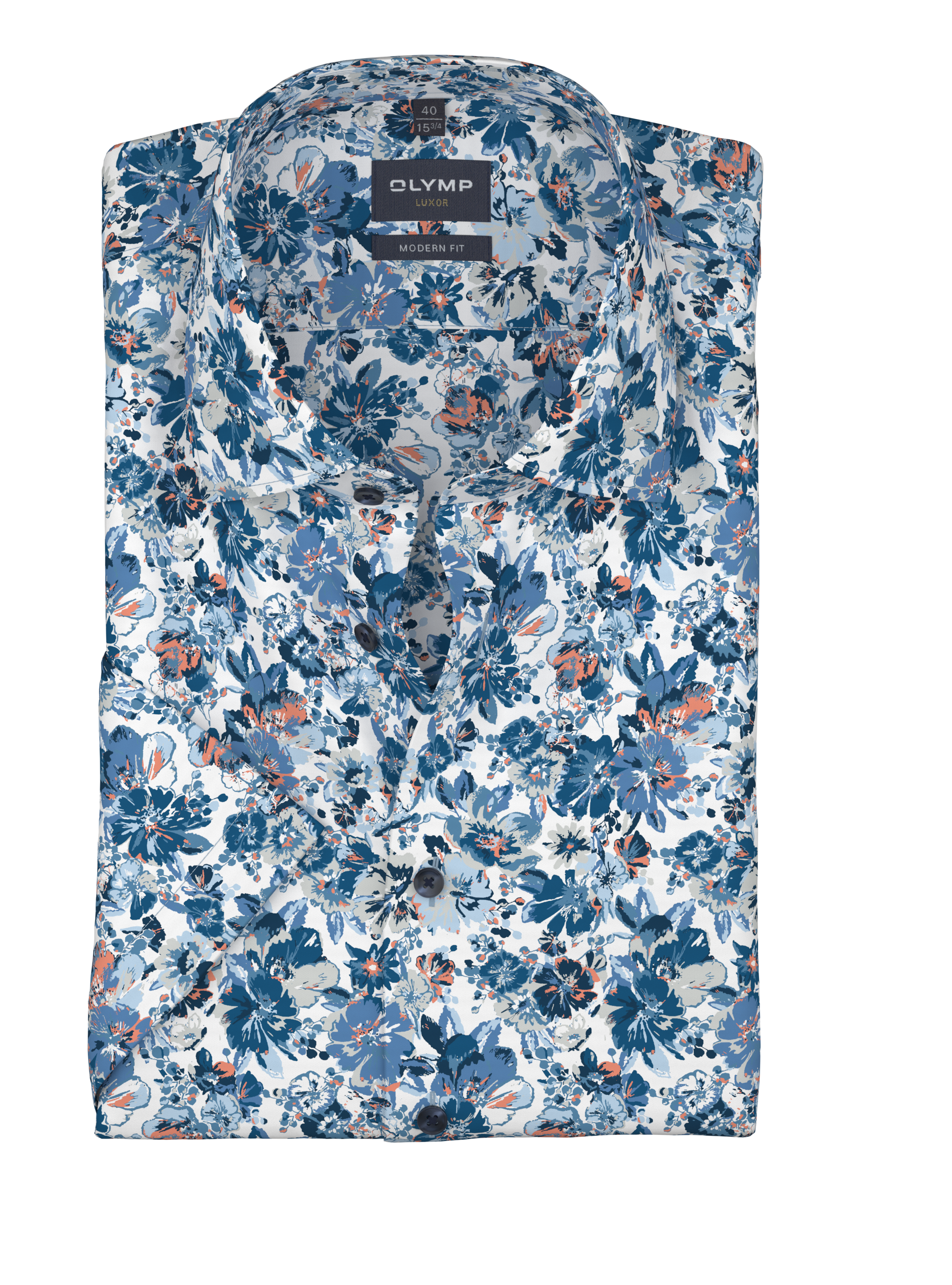 OLYMP Chemise à manches courtes »LUXOR« chemise business à imprimé floral intégral, coupe moderne