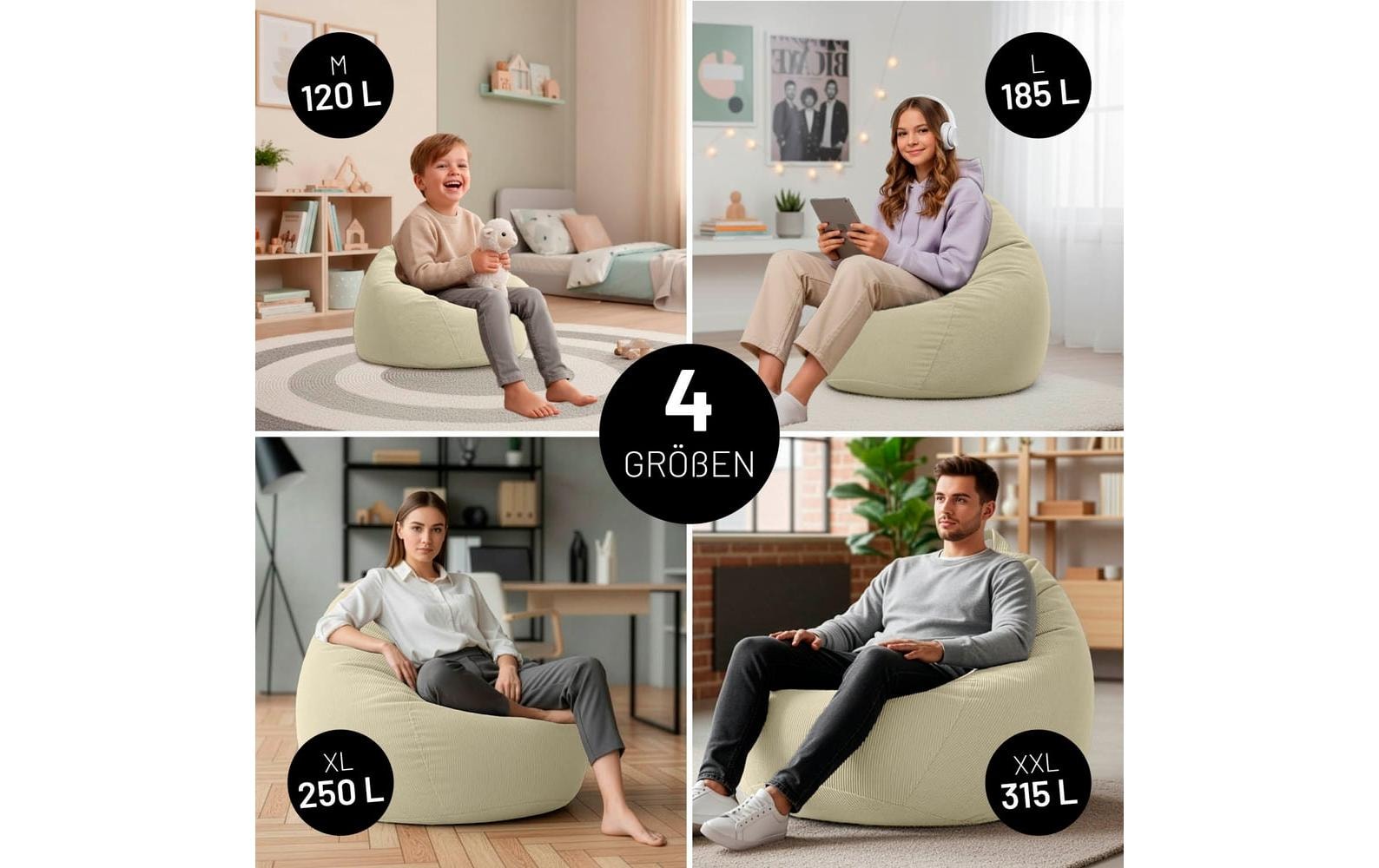 Lumaland Sitzsack »185 l Comfort«