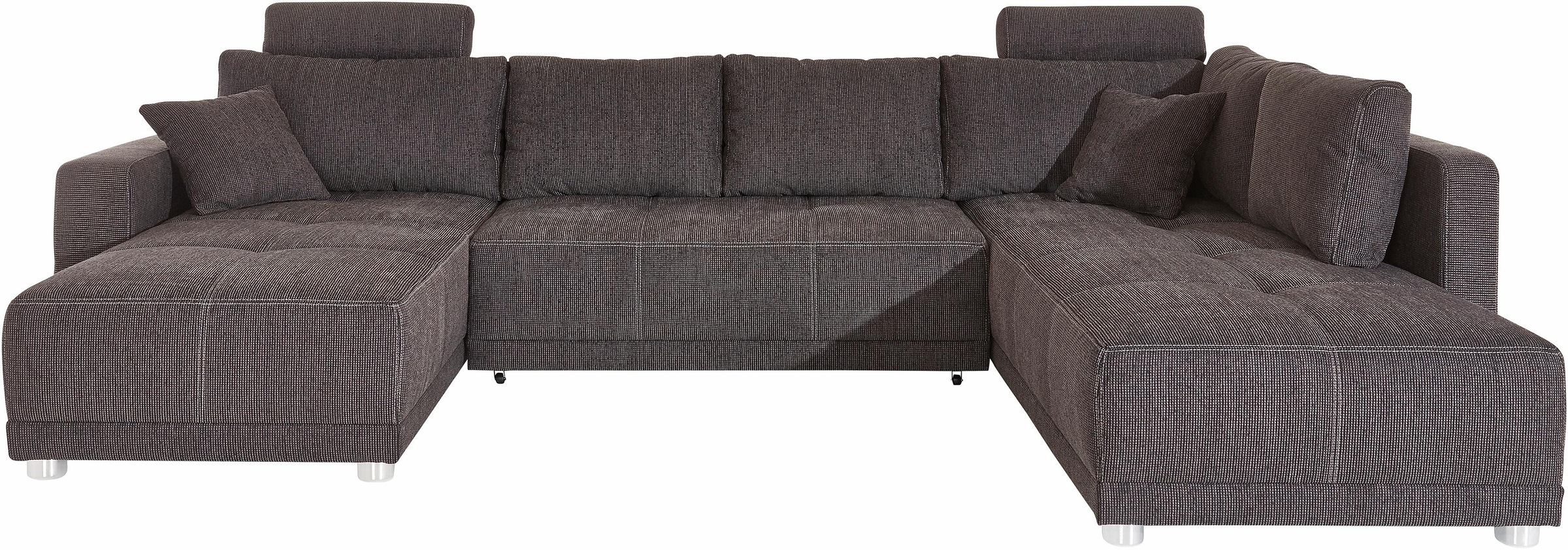 Image of Places of Style Wohnlandschaft, mit Bettfunktion und Bettkasten, inklusive 2 Kopfstützen, mit Federkern, Ottomane links oder rechts montierbar, frei im Raum stellbar bei Ackermann Versand Schweiz