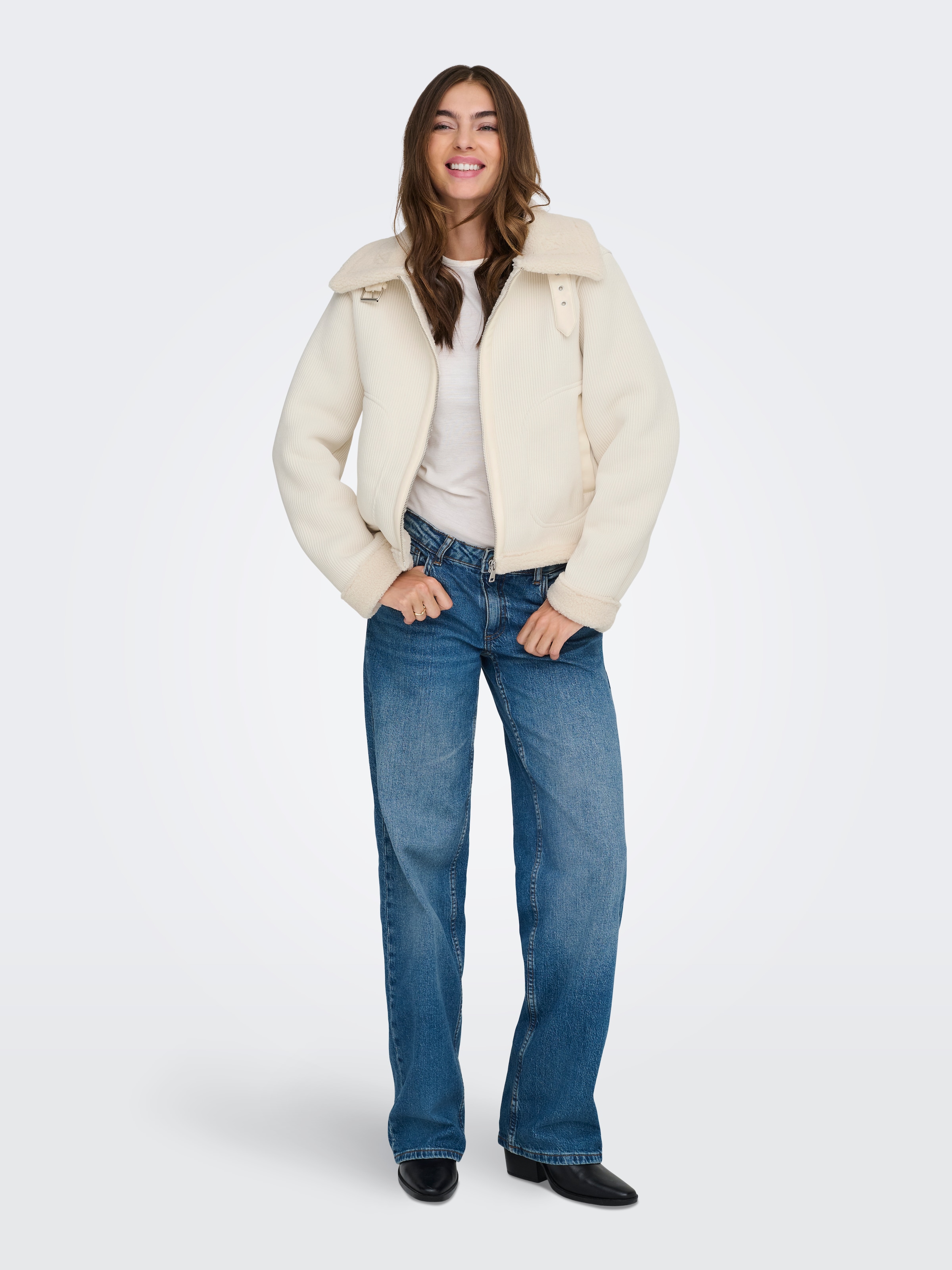 ONLY Veste en velours côtelé »ONLKINGSTON CORD BOND JACKET CC OTW« ohne Kapuze