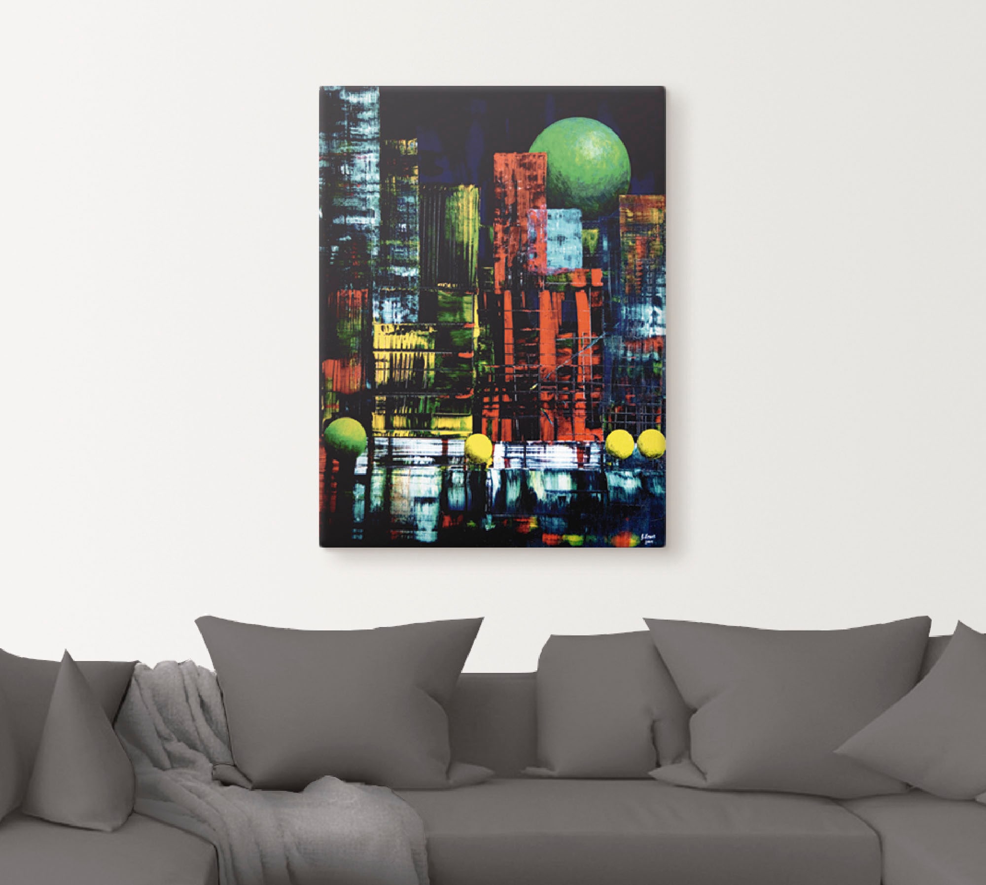 Artland Wandbild »New York abstrakt II«, Amerika, (1 St.), als Leinwandbild, Wandaufkleber in verschied. Grössen