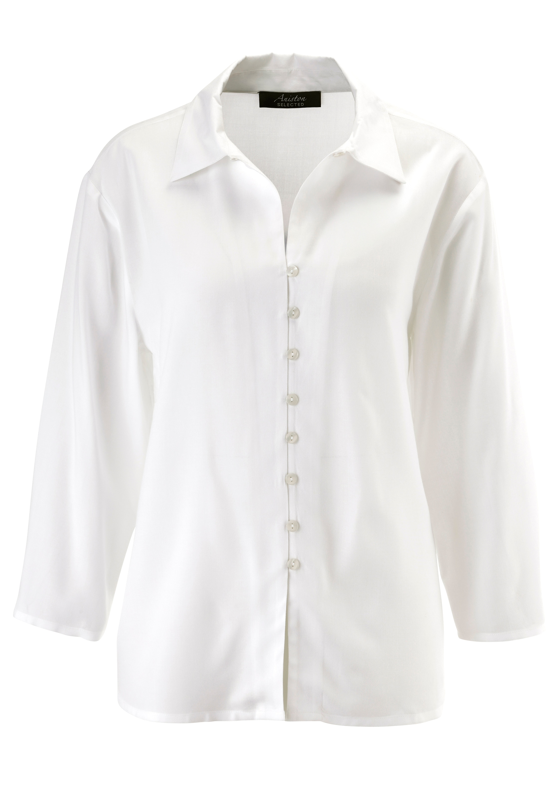 Aniston SELECTED Blouse chemise avec col chemise et manches 3/4