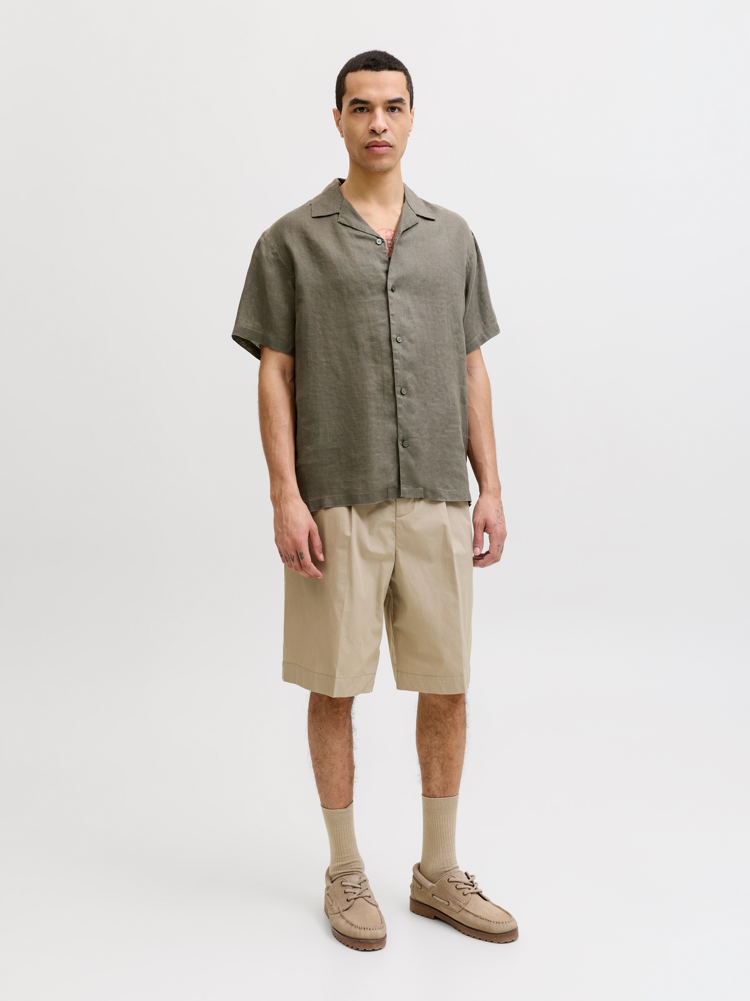 Jack & Jones Leinenhemd »JPRBLALAWRENCE LINEN RESORT S/S SHIRT SN« Leinen, relaxed fit