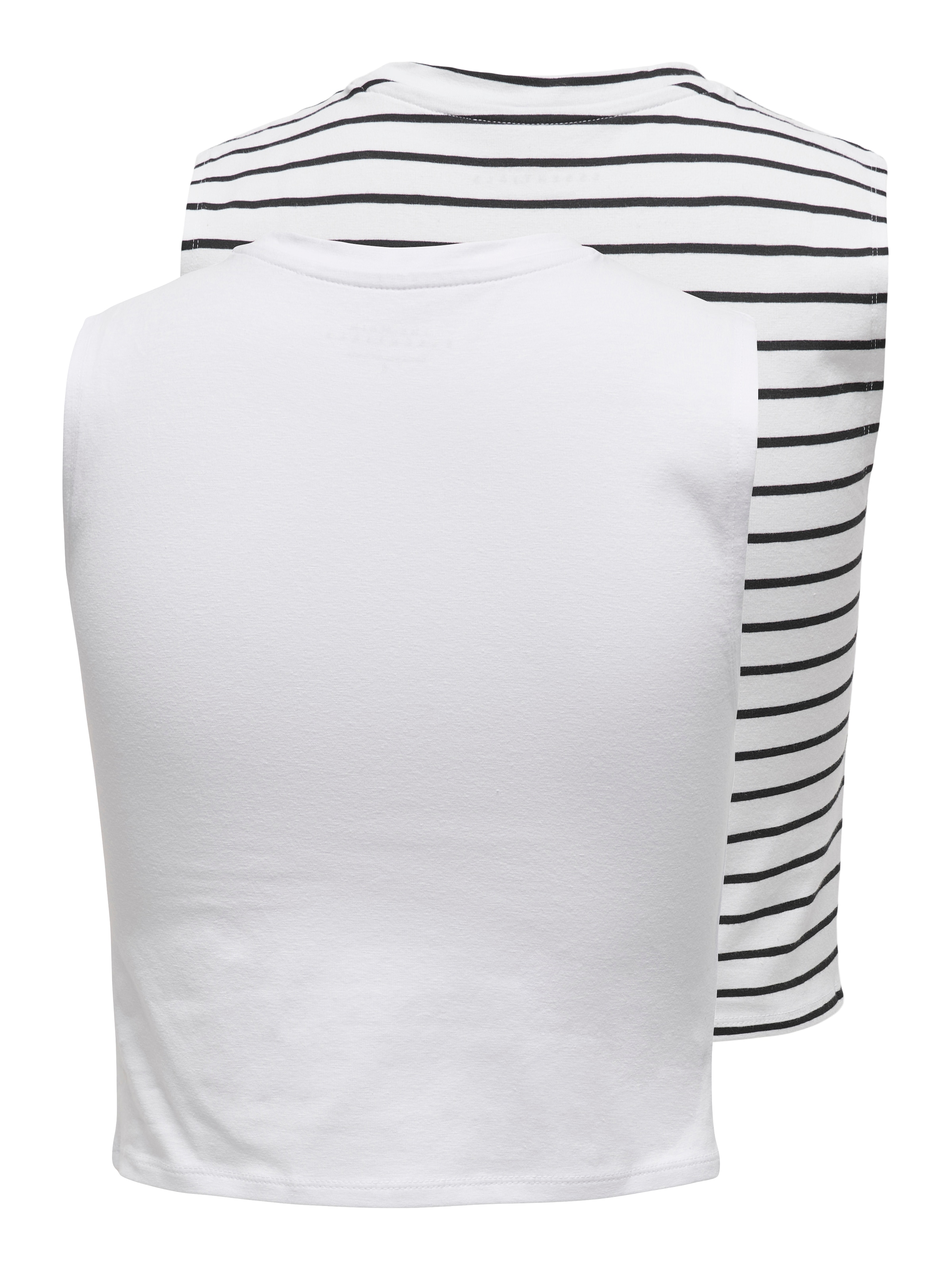 ONLY Crop-Top »ONLCHOICE S/L 2-PACK TOP BOX JRS«, (Packung, 2 tlg.)