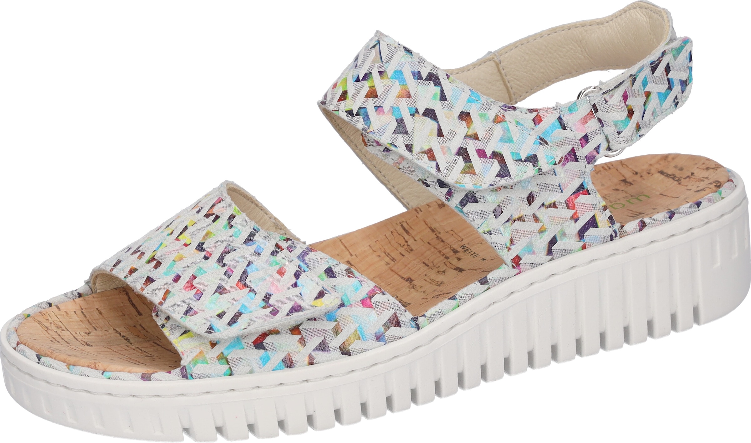 Image of Waldläufer Keilsandalette "H-Willow" Sommerschuh, Sandale, Klettschuh mit Kork-Fussbett, Weite H