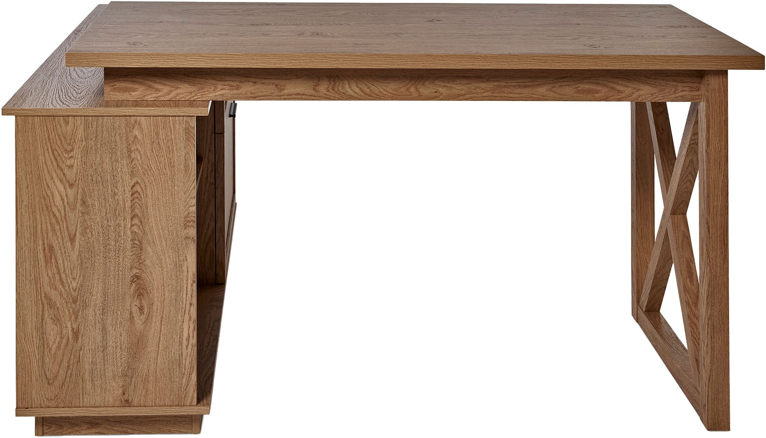 Jahnke Eckschreibtisch »CHALET D 155 E« 1 Stk. tlg. im Landhausstil, wechselseitig montierbar