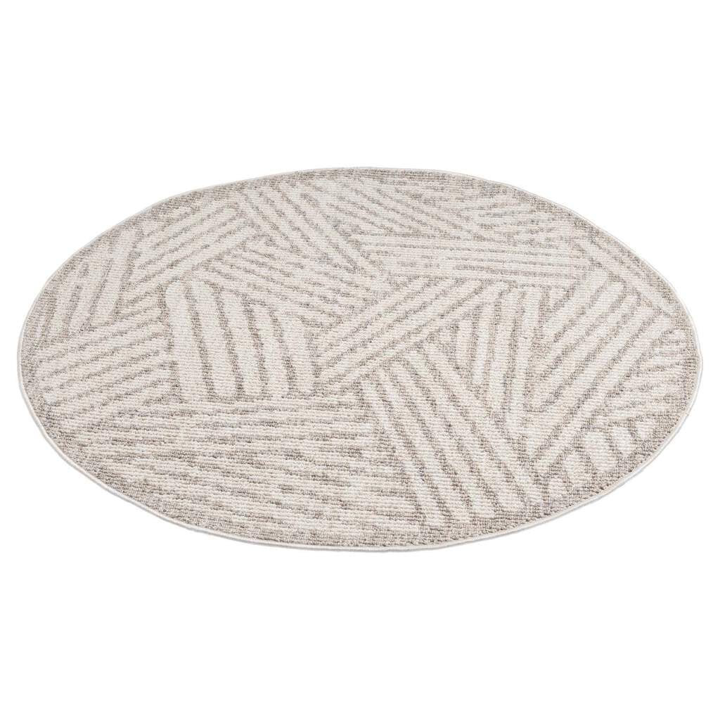Carpet City Teppich »CLASICO 9161«, rund, Kurzflor Geometrisch, Boho-Stil, Wohnzimmer