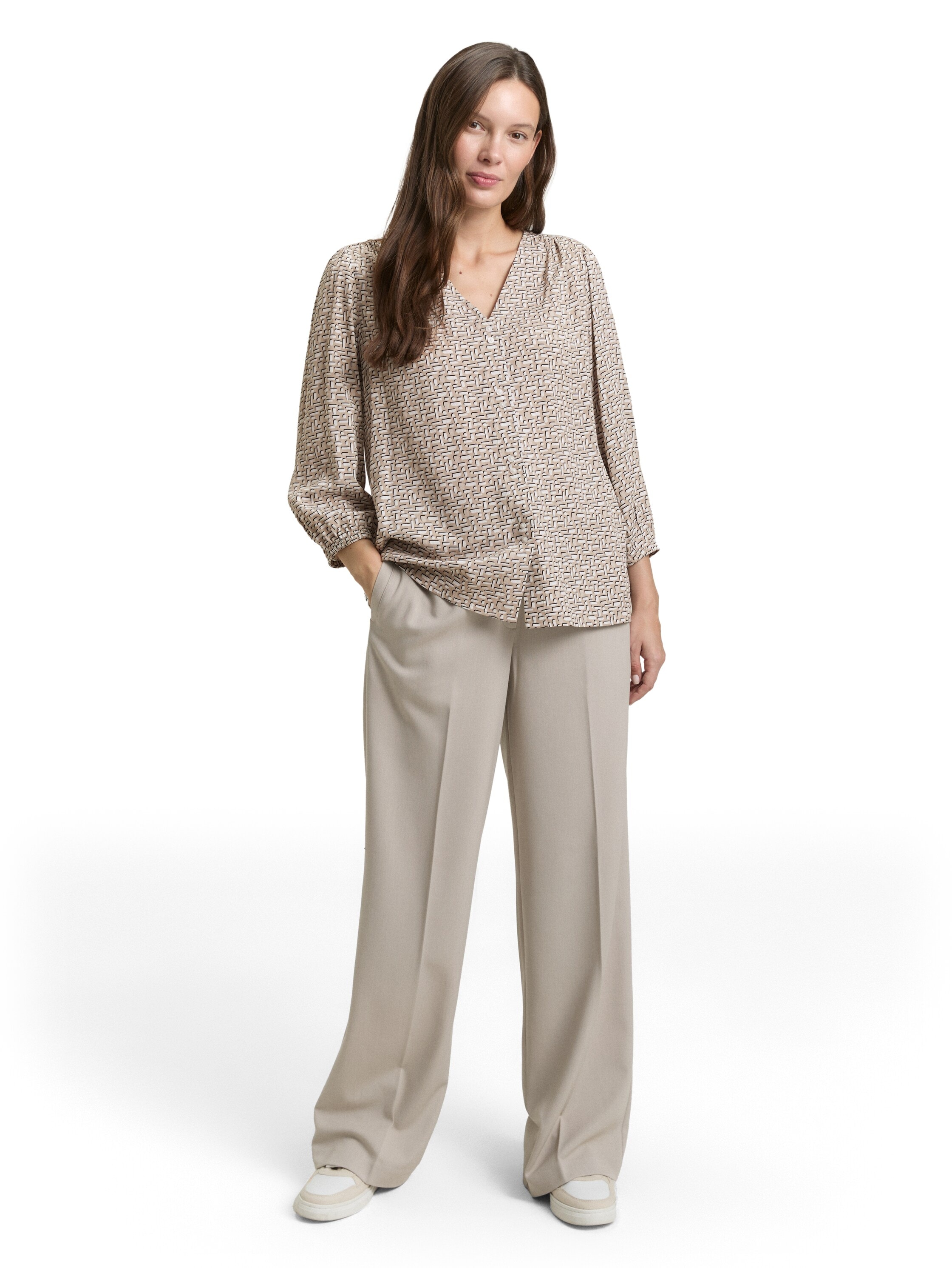 TOM TAILOR Blouse classique mit All-Over Print