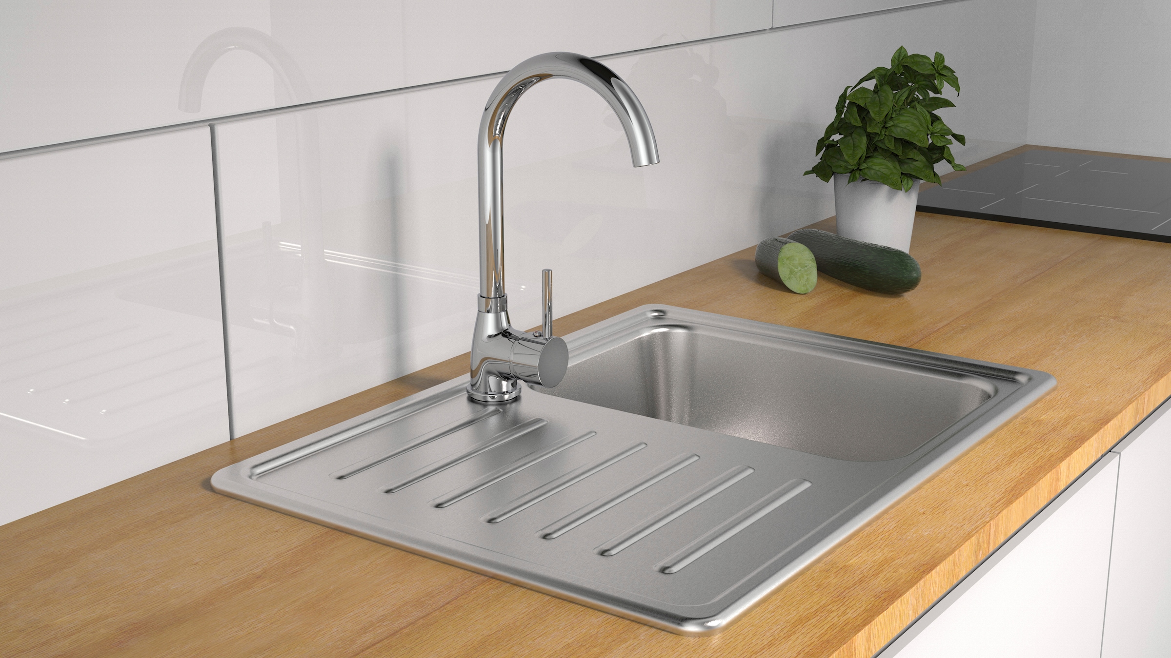 Schütte Robinet d'évier »Manetti« Robinet pivotant à 360°, mitigeur, robinet de cuisine chromé