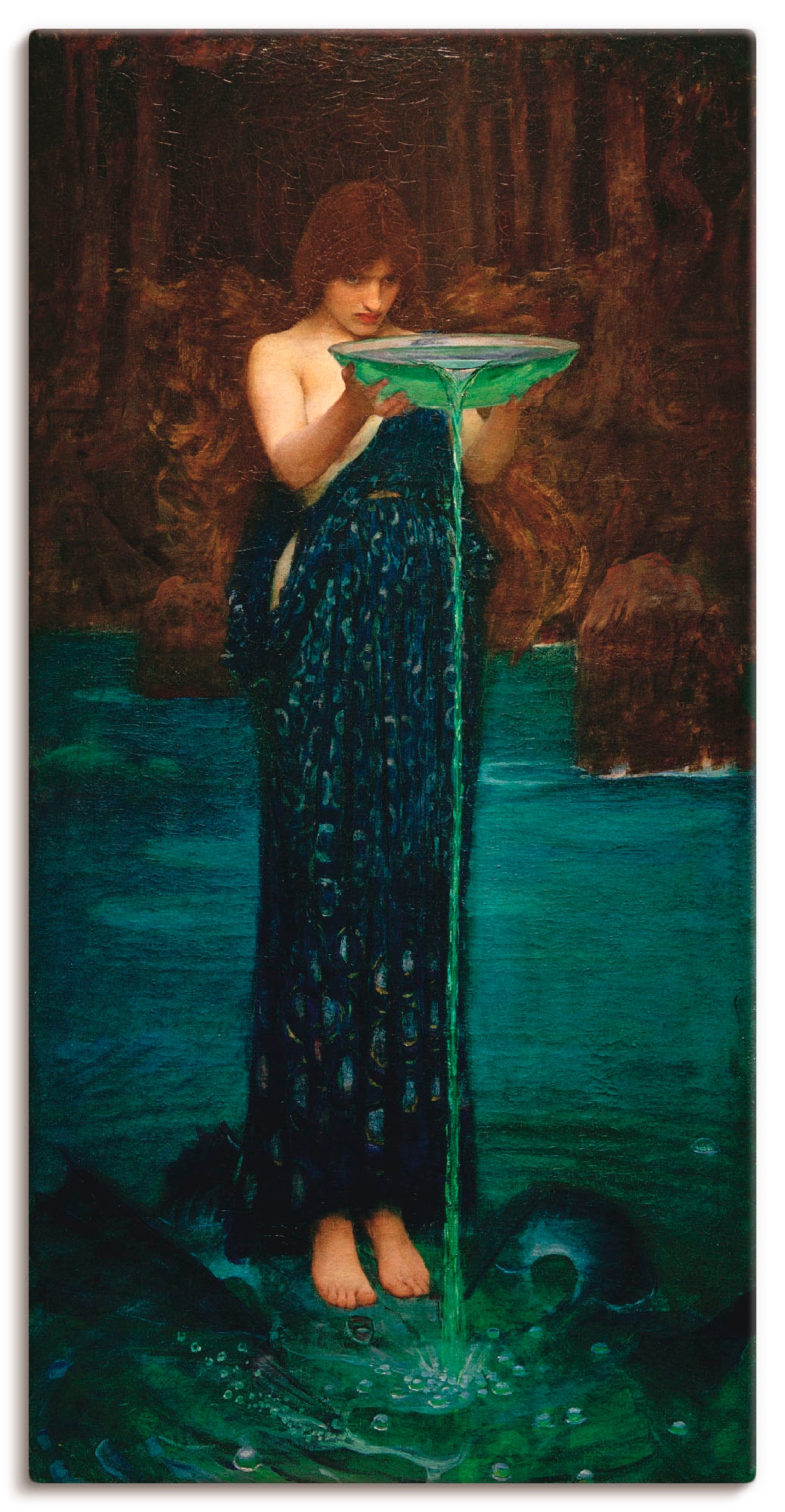 Image of Artland Leinwandbild "Circe Invidiosa" Frau 1 Stk. tlg. auf Holzrahmen gespannt