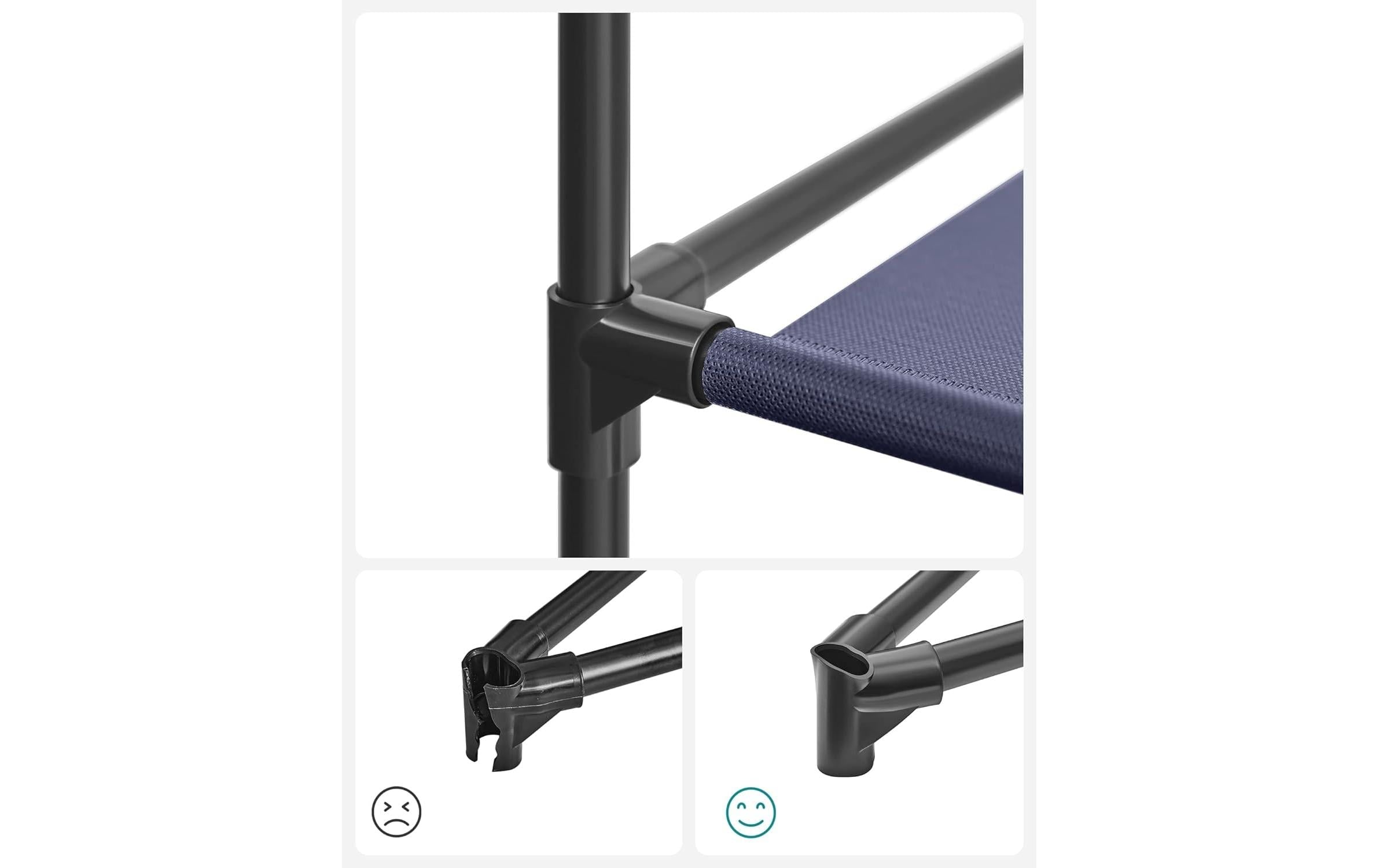 SONGMICS Armoire en tissu »mit 3 hochrollbaren Türen 150 x 175 cm«