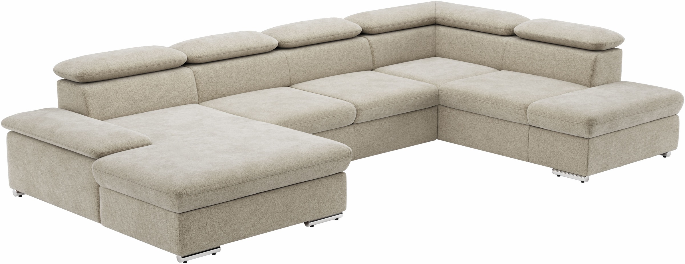 sit&more Wohnlandschaft »Valantine U-Form«, inkl. Kopf- und Armteilverstellung, wahlweise mit Bettfunktion