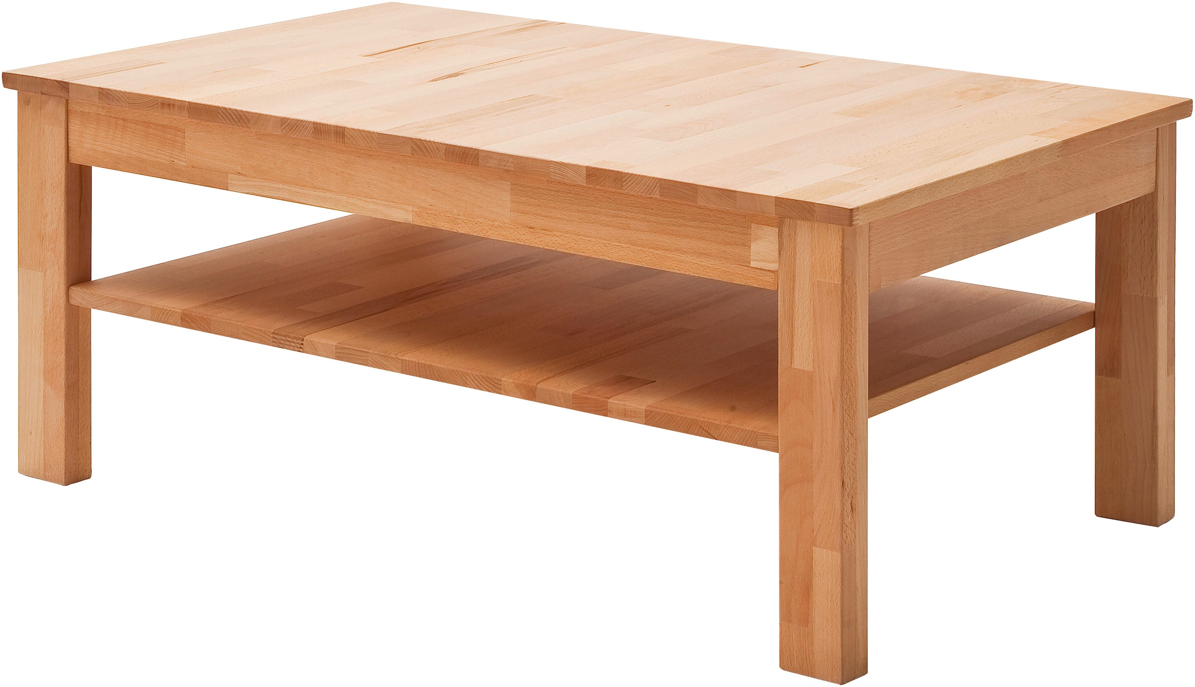 Image of MCA living Couchtisch "Fenja Wohnzimmertisch, Holztisch, Sofatisch" 1 Stk. tlg. Massivholz, Kernbuche, rechteckig, Breite 104 cm, Made in Europe