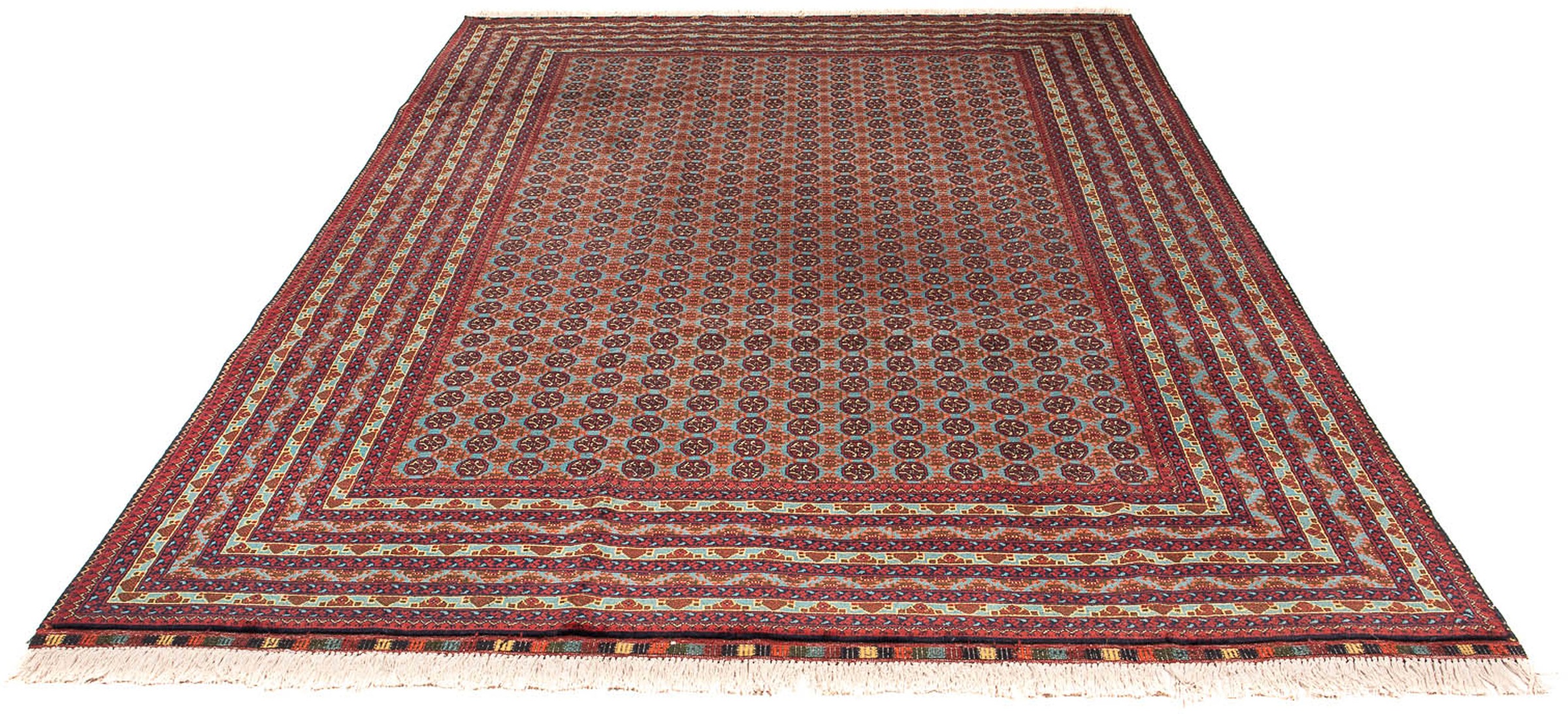 Image of morgenland Orientteppich »Afghan - Buchara - 296 x 196 cm - mehrfarbig«, rechteckig, 7 mm Höhe, Wohnzimmer, Handgeknüpft, Einzelstück mit Zertifikat bei Ackermann Versand Schweiz
