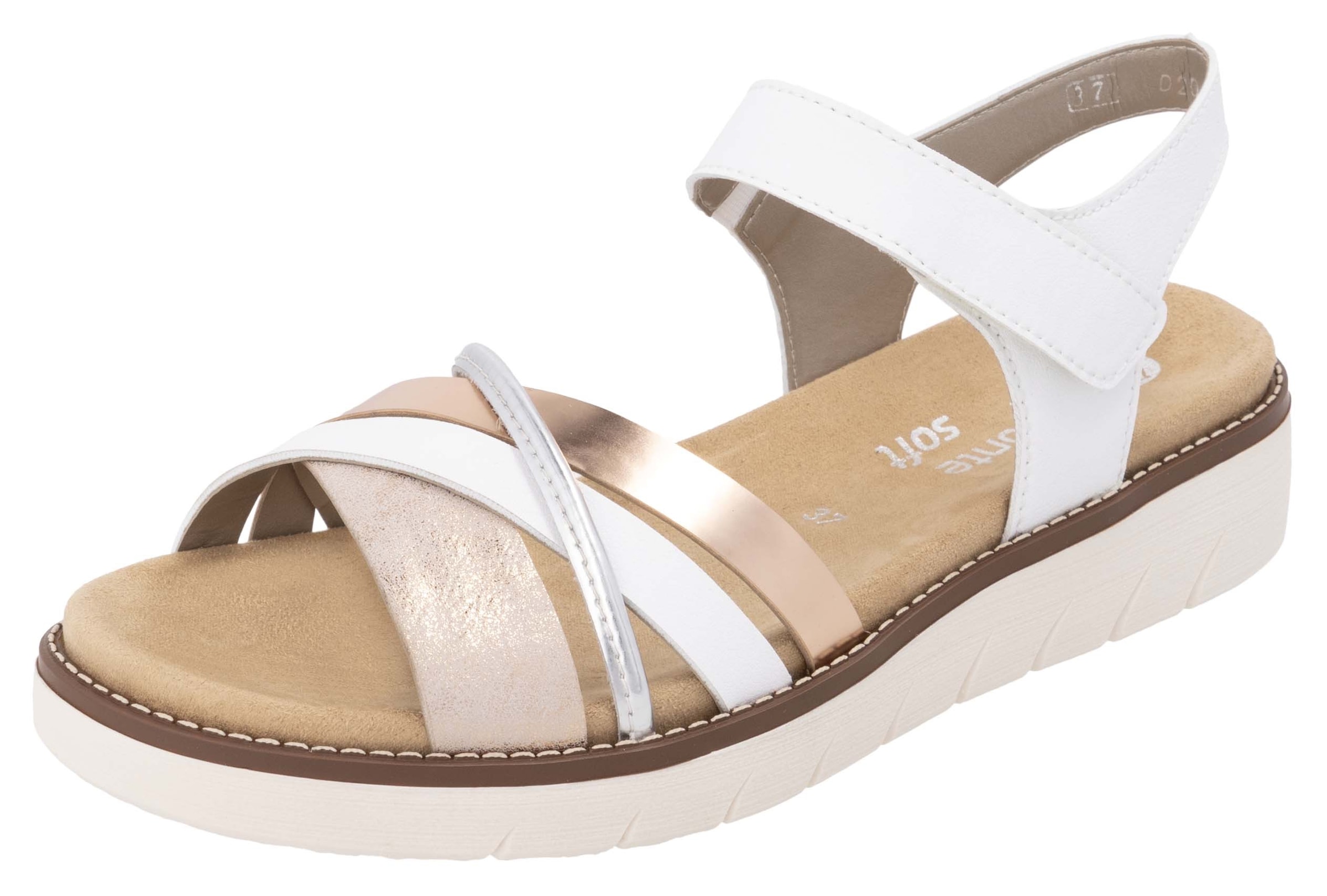 Remonte Riemchensandale  , Keilabsatz, Sommerschuh, Sandalette mit herausnehmbarer Softeinlage