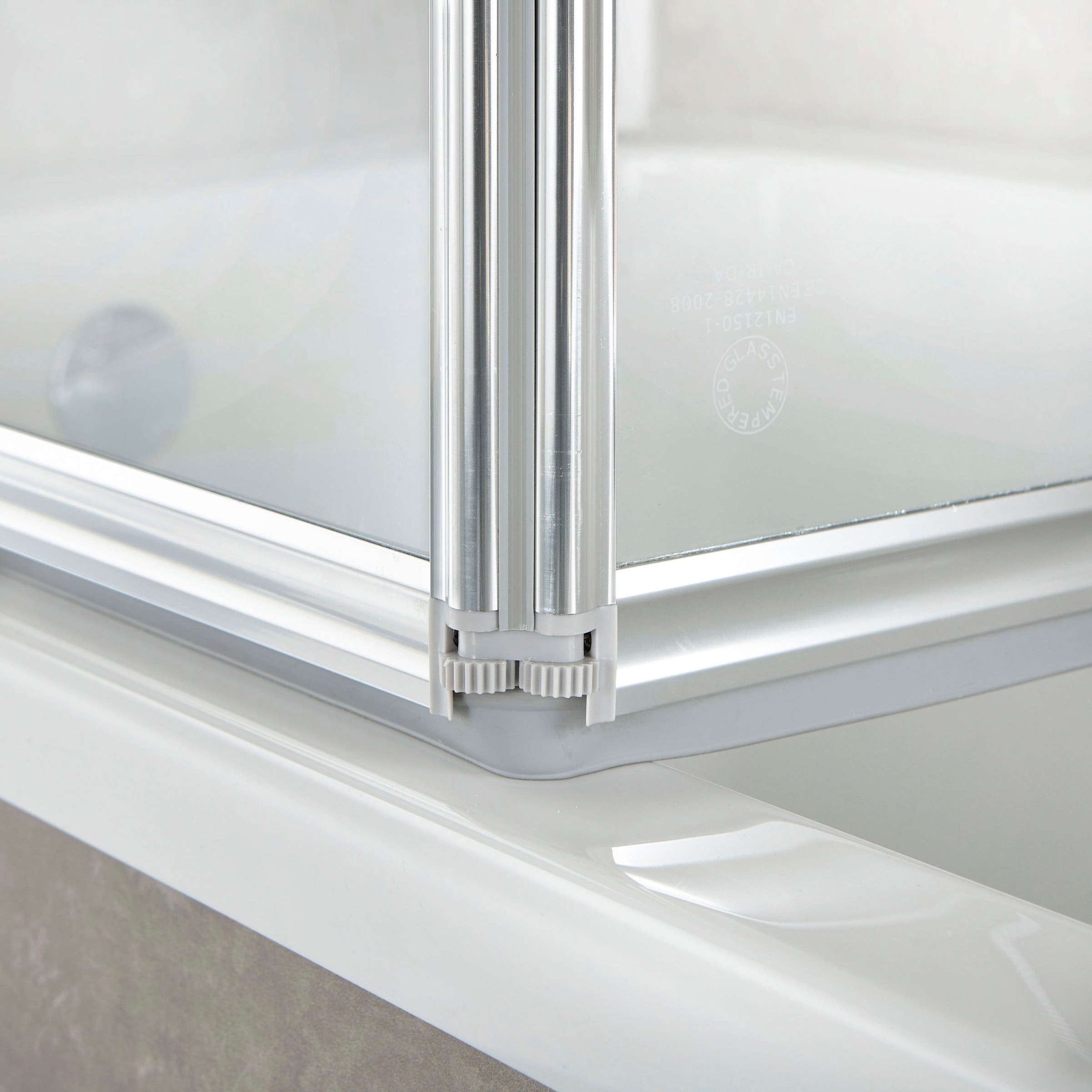 welltime Badewannenaufsatz »Nassau« Badewannenfaltwand, Spritzschutzwand für Badewanne, Glas, 4 Elemente