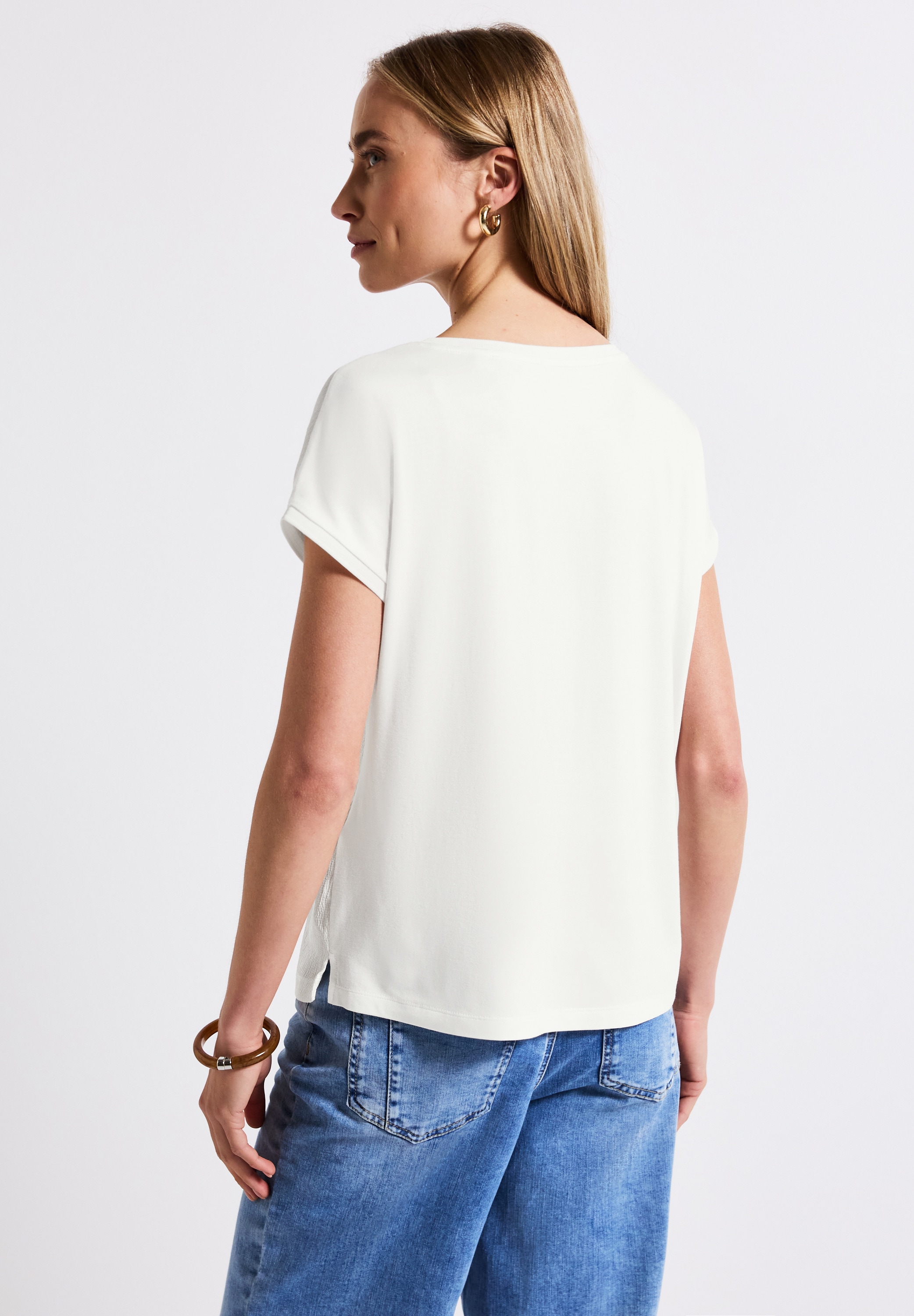 STREET ONE T-Shirt, im Struktur-Mix