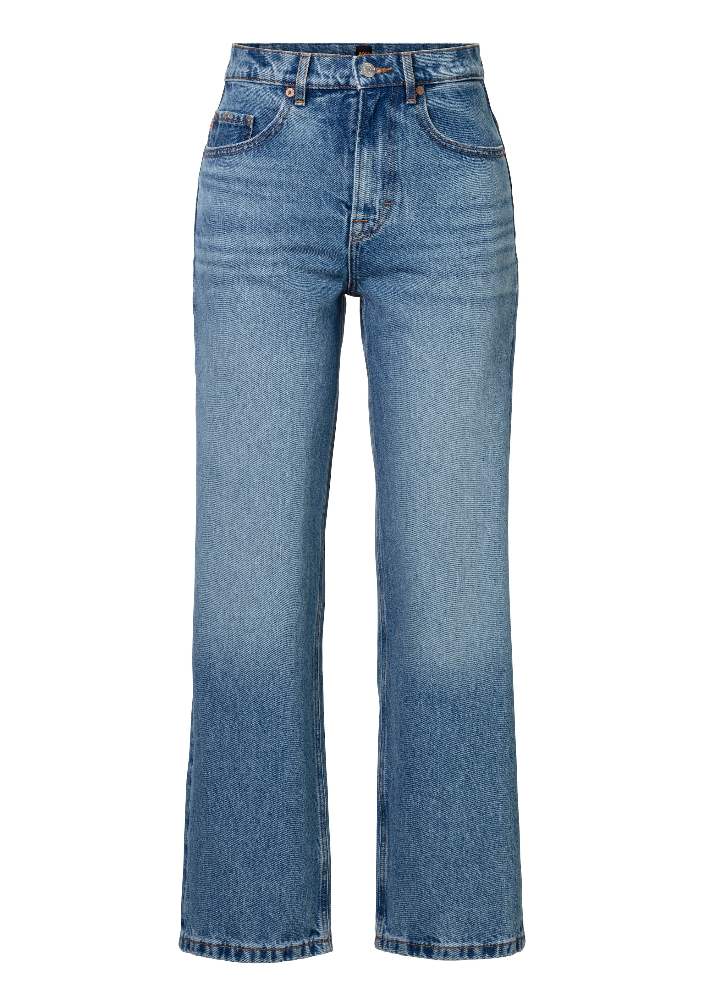 BOSS ORANGE High-waist-Jeans »Barrel High Rise Hochbund High Waist Premium Denim Jeans«, mit BOSS Metallschriftzug-BOSS ORANGE 1