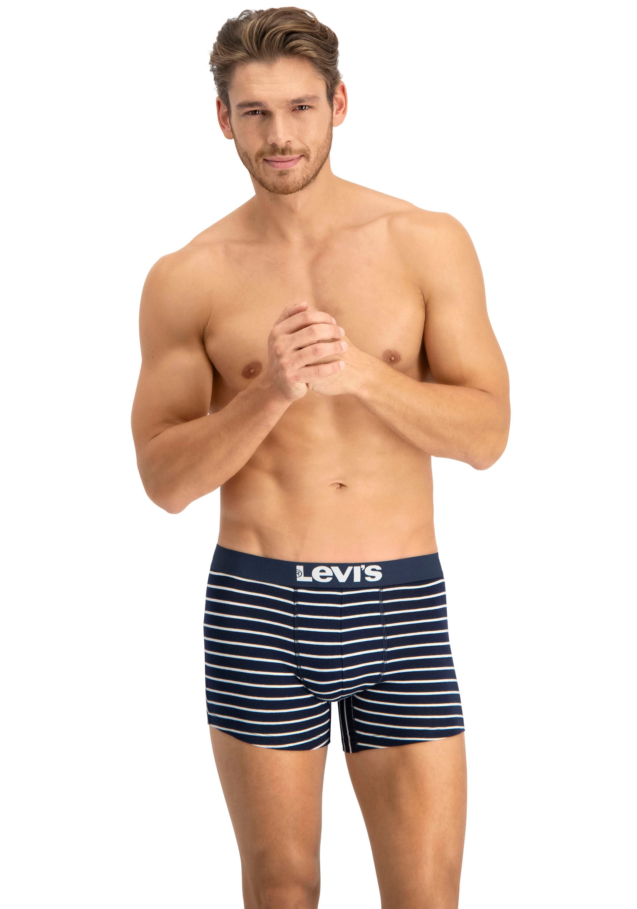 Levi's® Boxershorts, (Packung, 2er-Pack), mit breitem Logobund
