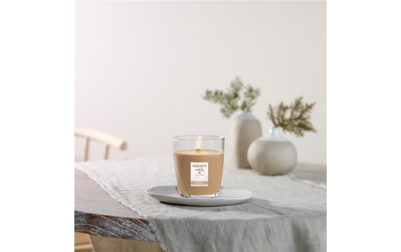Woodwick Duftkerze »Natures Wick Goldfarbenen Hay«