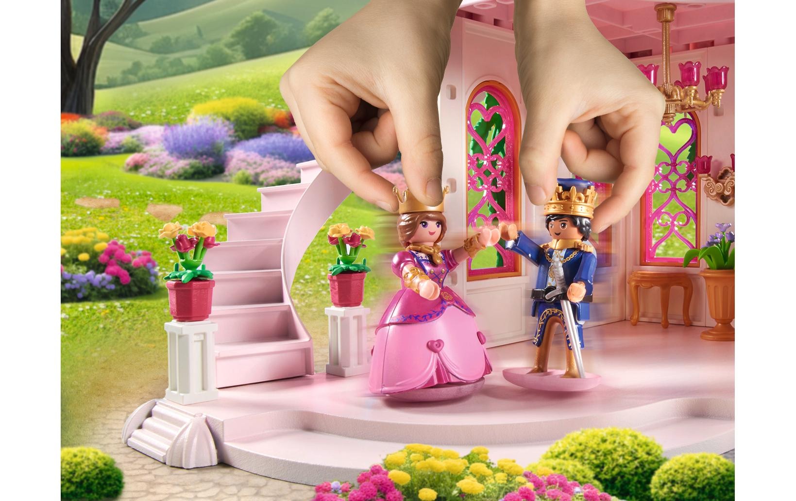Playmobil® Spielbausteine »Princess Magic Prinzessinnenschloss mit Königspaar 71845«, (422 St.)
