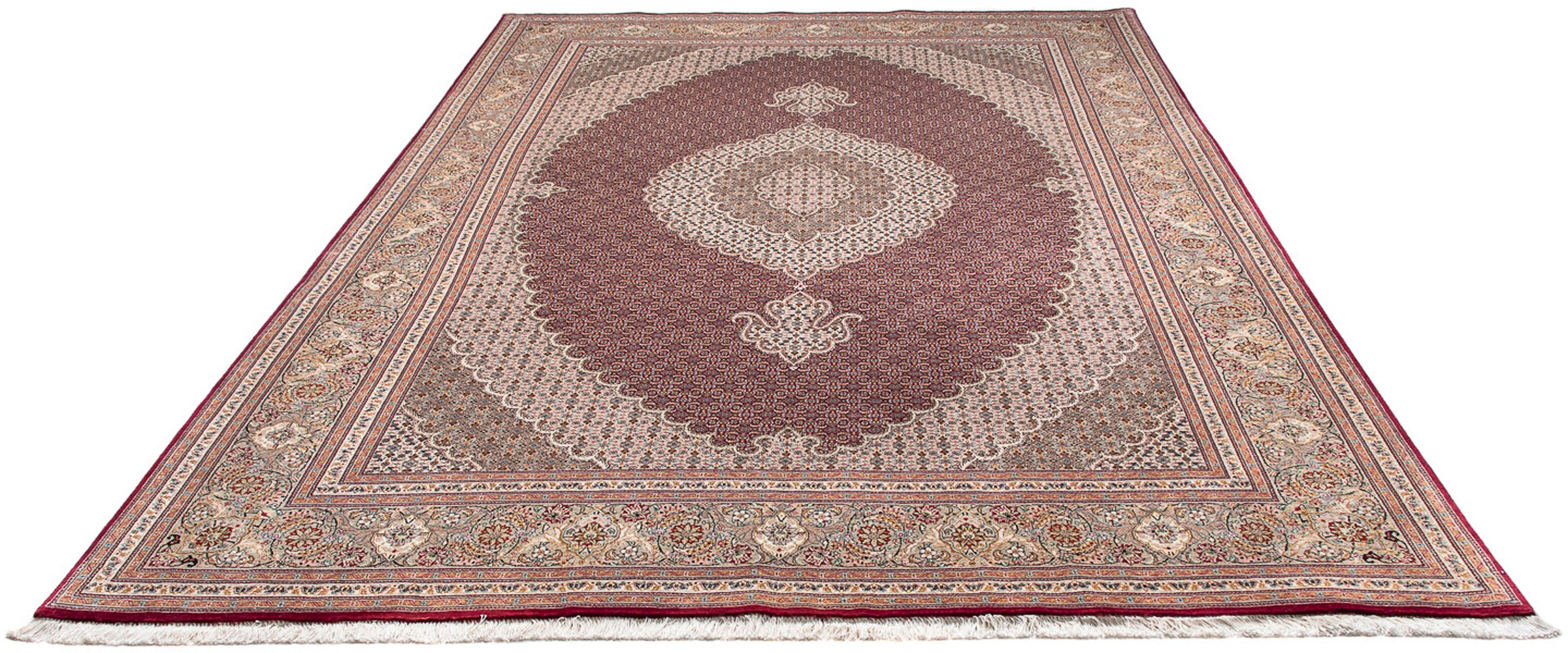 Image of morgenland Orientteppich »Perser - Täbriz - 293 x 203 cm - rot«, rechteckig, 10 mm Höhe, Wohnzimmer, Handgeknüpft, Einzelstück mit Zertifikat bei Ackermann Versand Schweiz