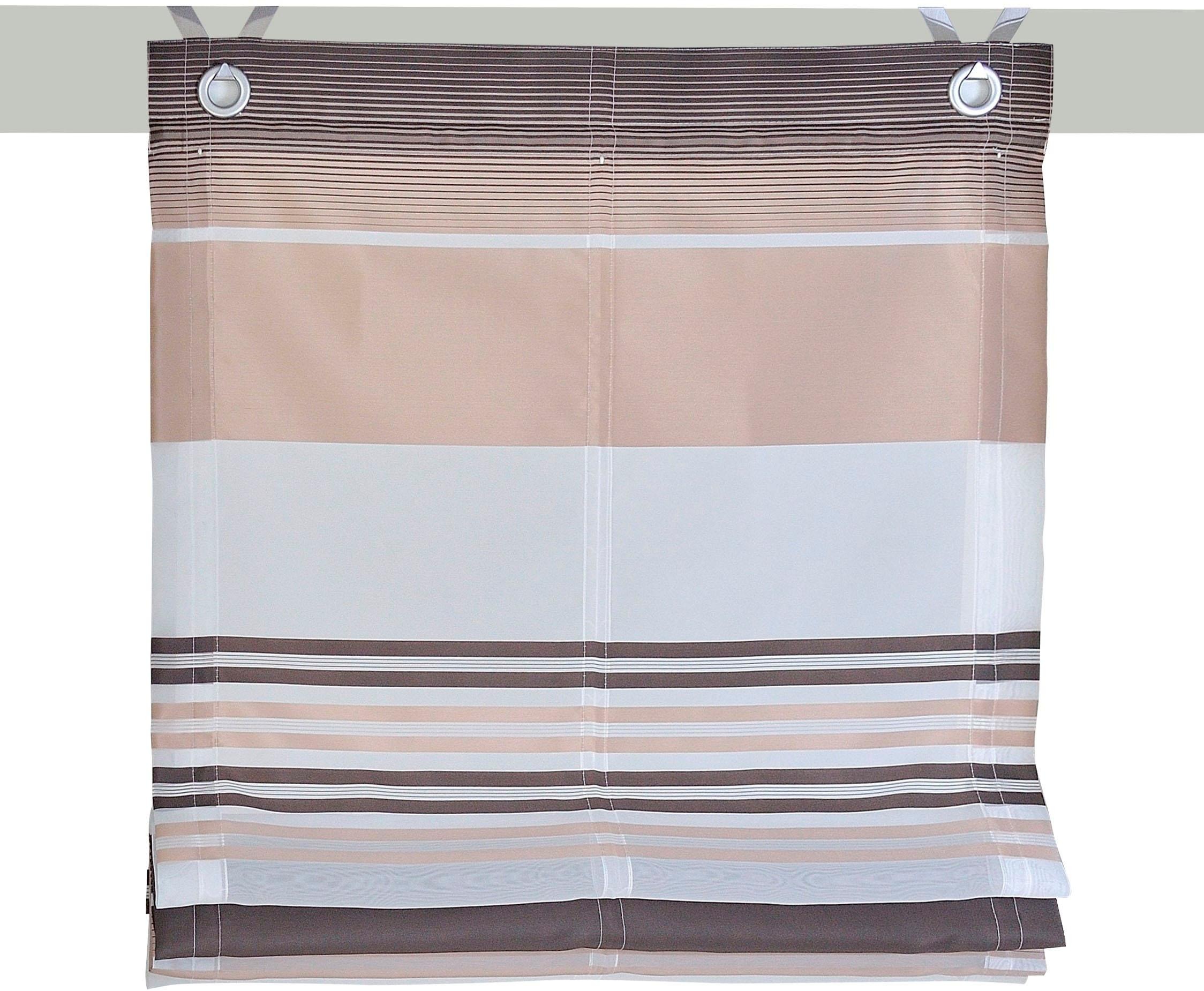 Image of Kutti Raffrollo »Jamaica«, mit Hakenaufhängung, ohne Bohren, freihängend, mit Ösen, incl. Fensterhaken bei Ackermann Versand Schweiz