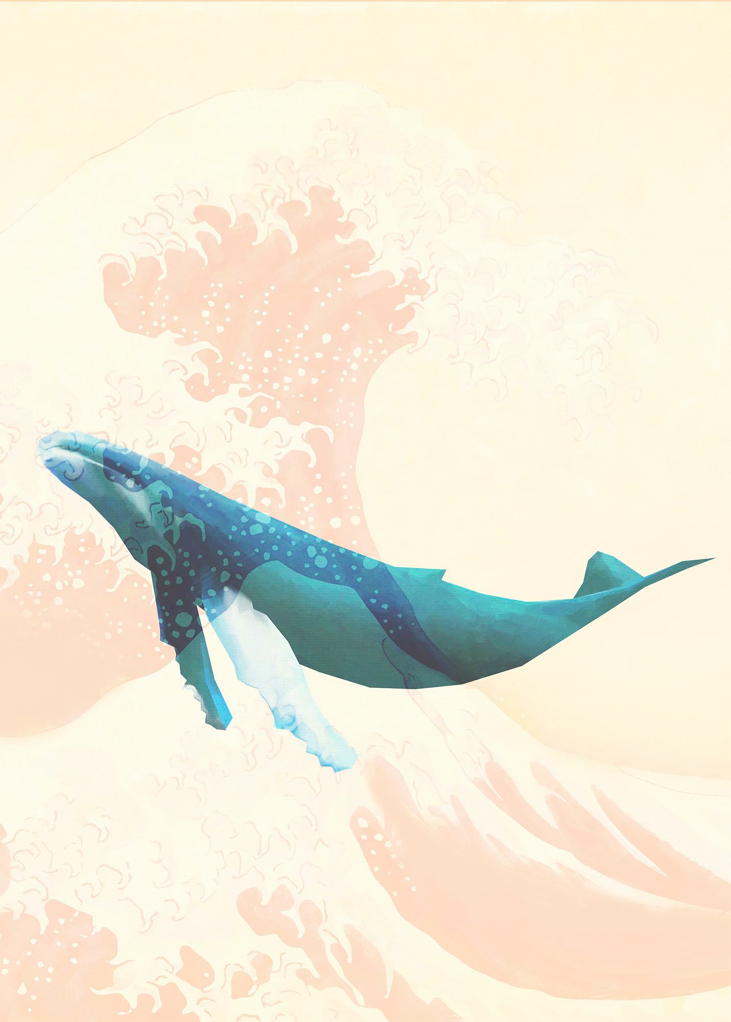 Image of Komar Fototapete »Whale Voyage«, bedruckt-Comic-Retro-mehrfarbig, BxH: 200x280 cm bei Ackermann Versand Schweiz