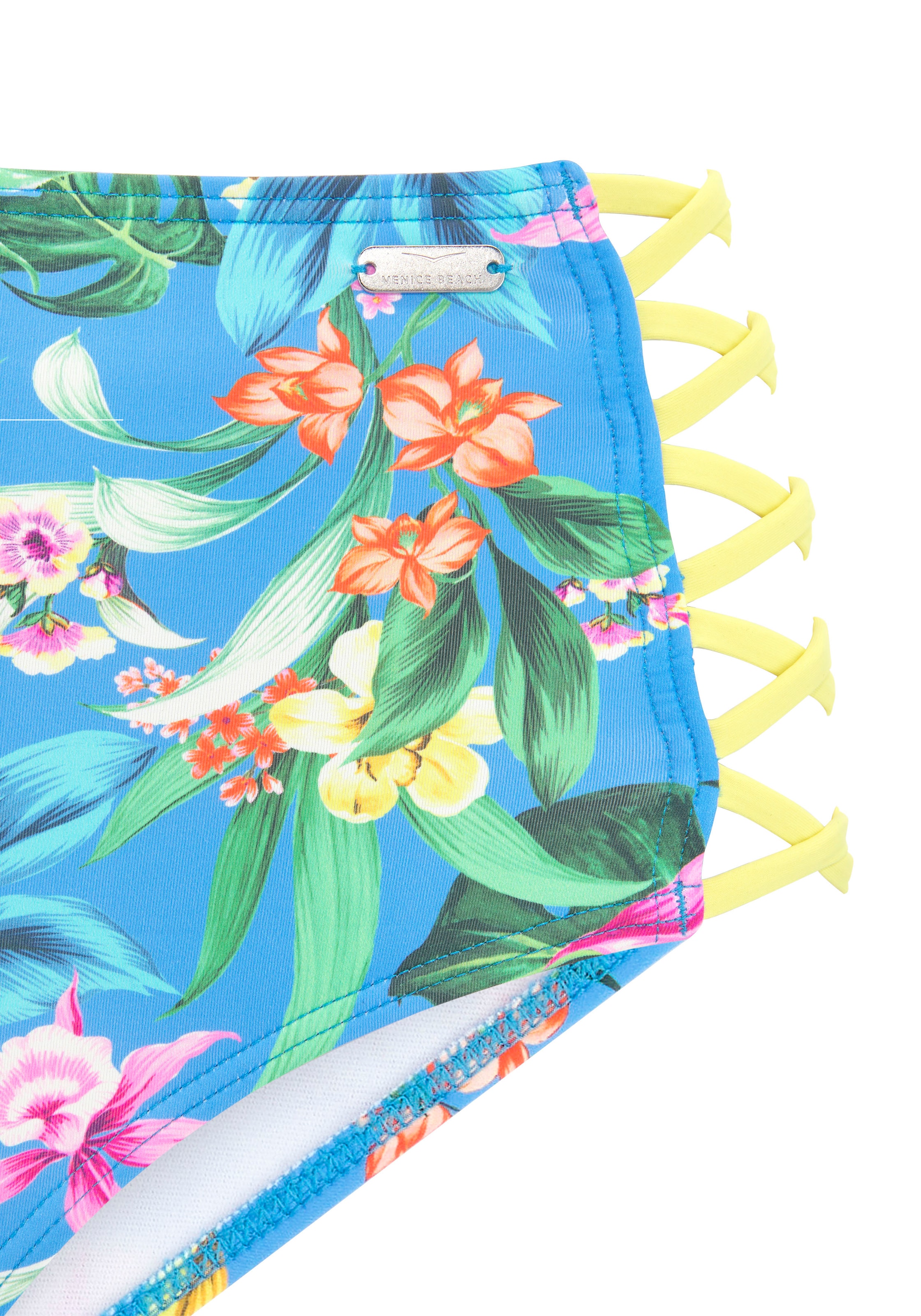 Venice Beach Bikini-Hose »Hanni«, mit tropischem Print und gelben Details