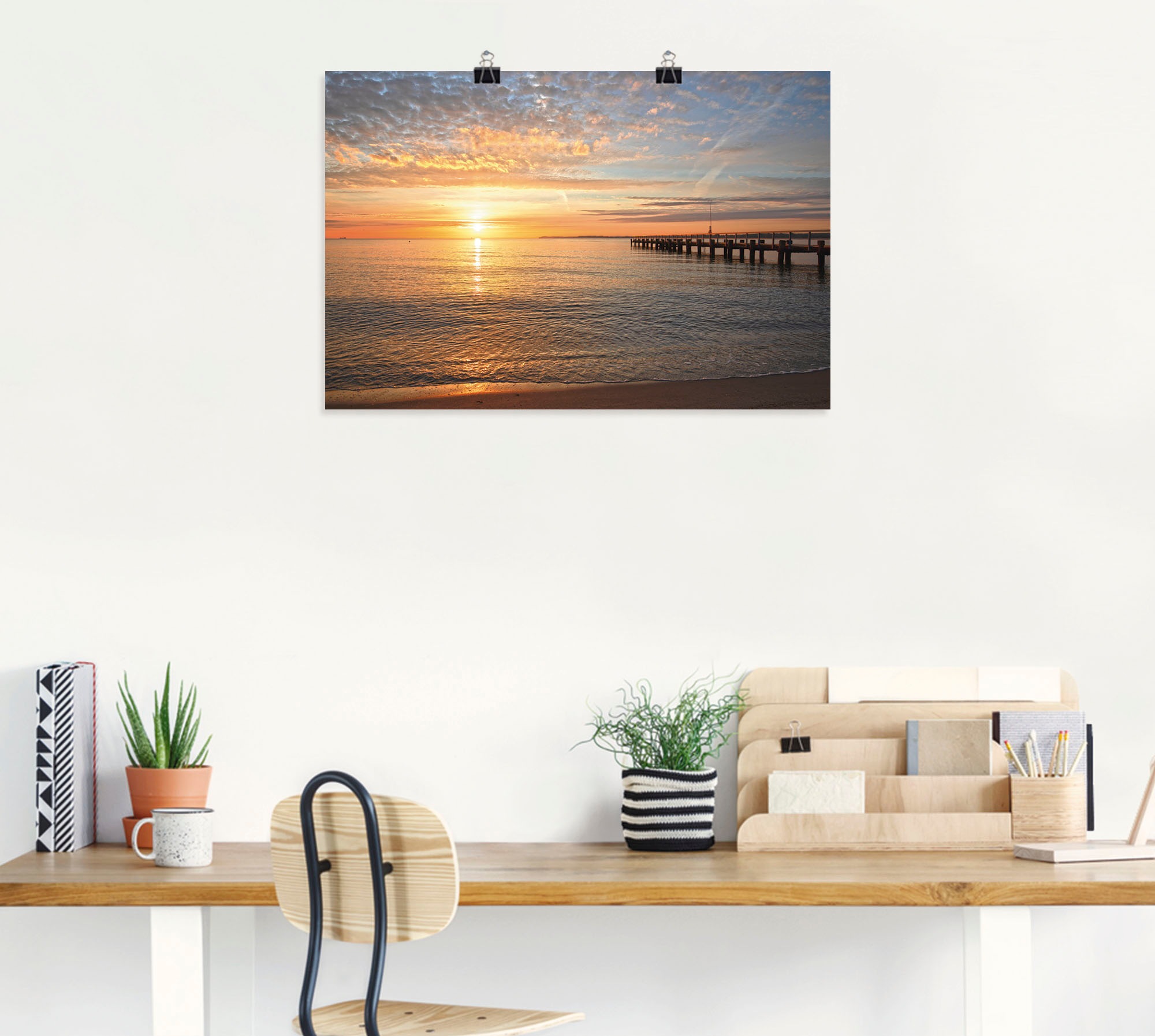 Artland Wandbild »Früh morgens an der Ostsee« Bilder vom Sonnenuntergang & -aufgang 1 Stk. tlg. als Leinwandbild, Poster in verschied. Grössen