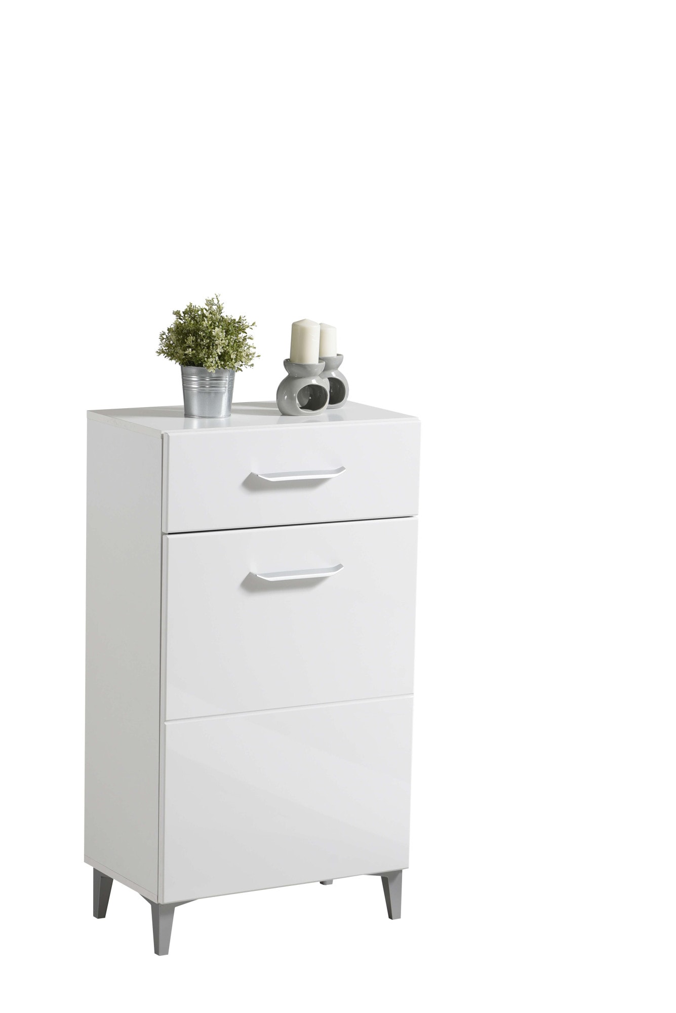 INOSIGN Schuhschrank »Belfort, Schuhkommode, Schuhregal, Höhe 105 cm«, in Opaque Weiss mit MDF-beschichtet Fronten, modernes Design
