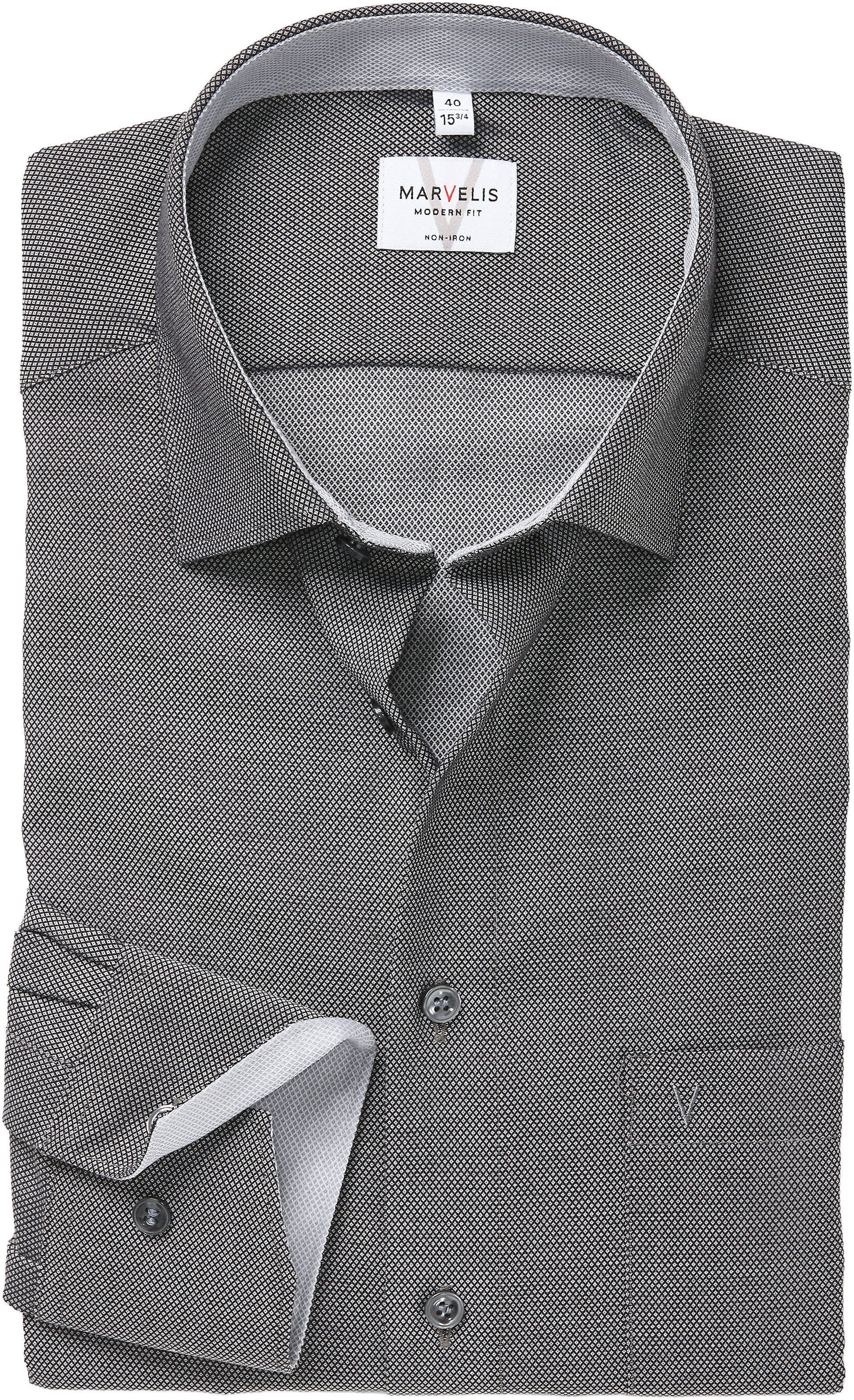 MARVELIS Langarmhemd Businesshemd, modern fit, bügelfrei