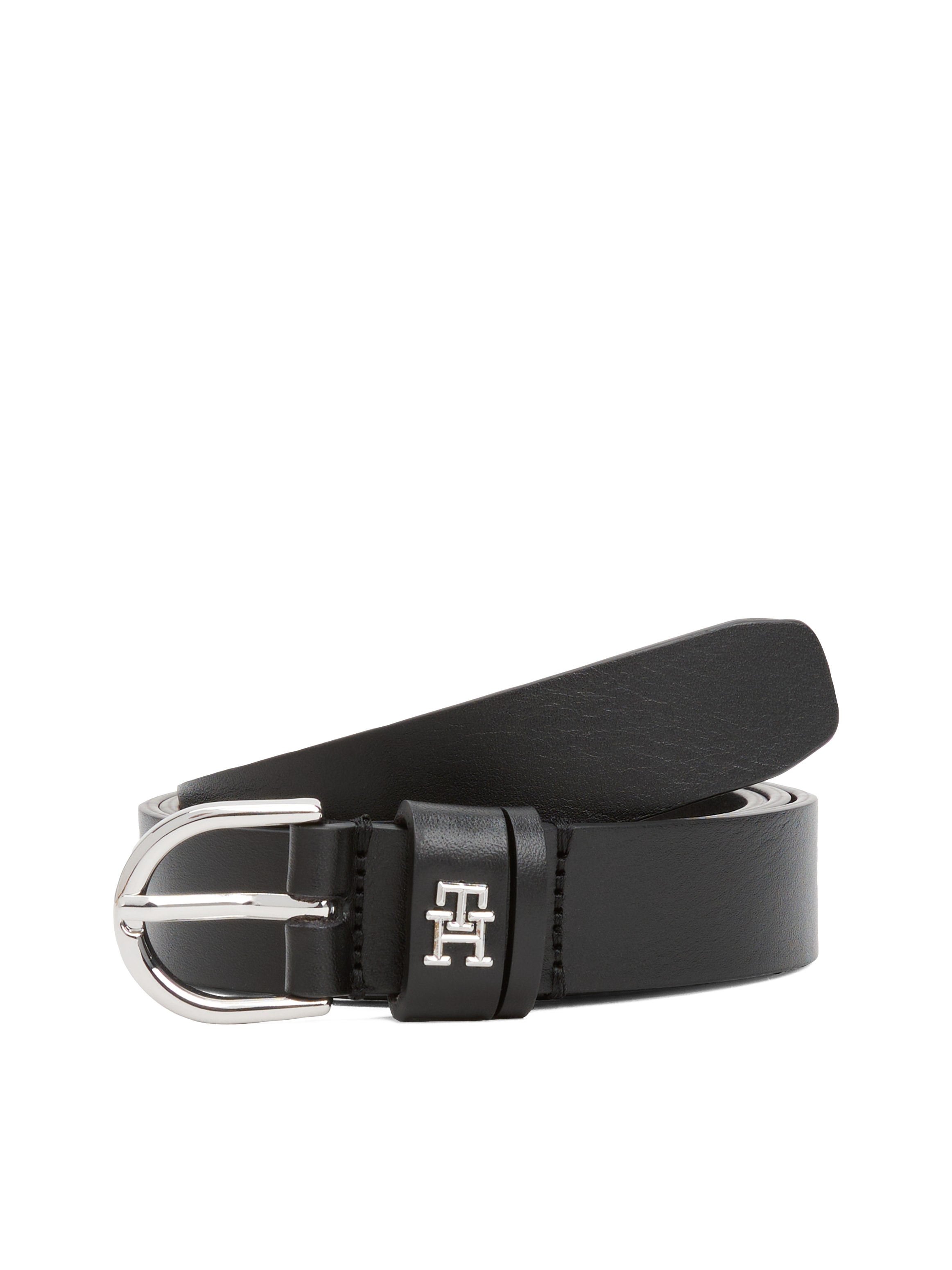Tommy Hilfiger Ledergürtel »ESSENTIAL EFFORTLESS 2.5 SV«, Einfachdornschliesse, Metallemblem