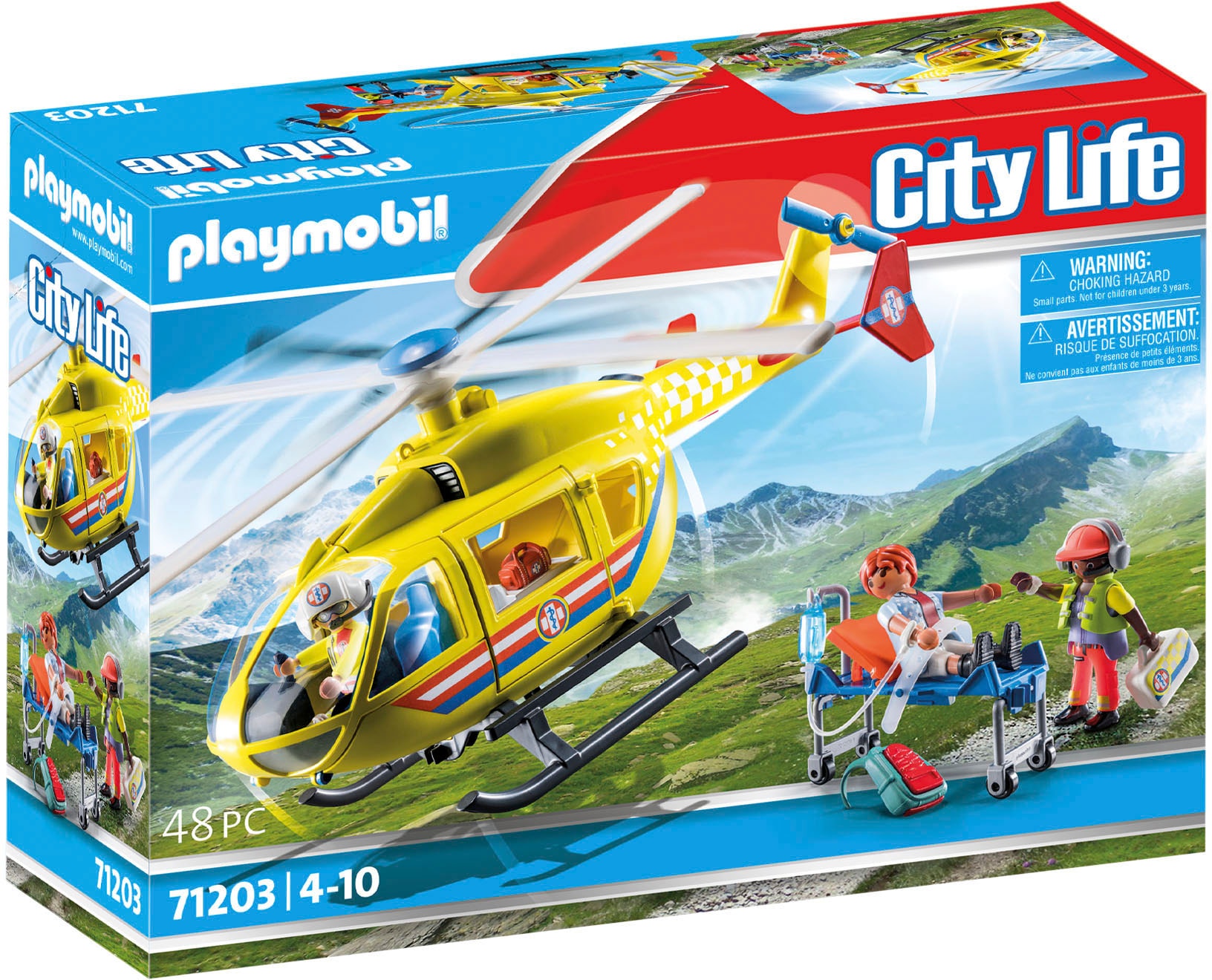 Trendige Playmobil® Konstruktions-Spielset »Rettungshelikopter