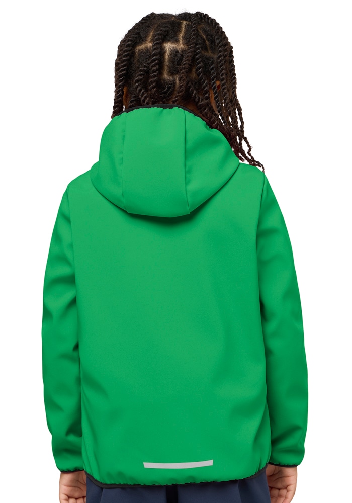 Jack Wolfskin Softshelljacke »FOURWINDS JACKET KIDS«, mit Kapuze, Winddicht, atmungsaktiv, Übergangsjacke