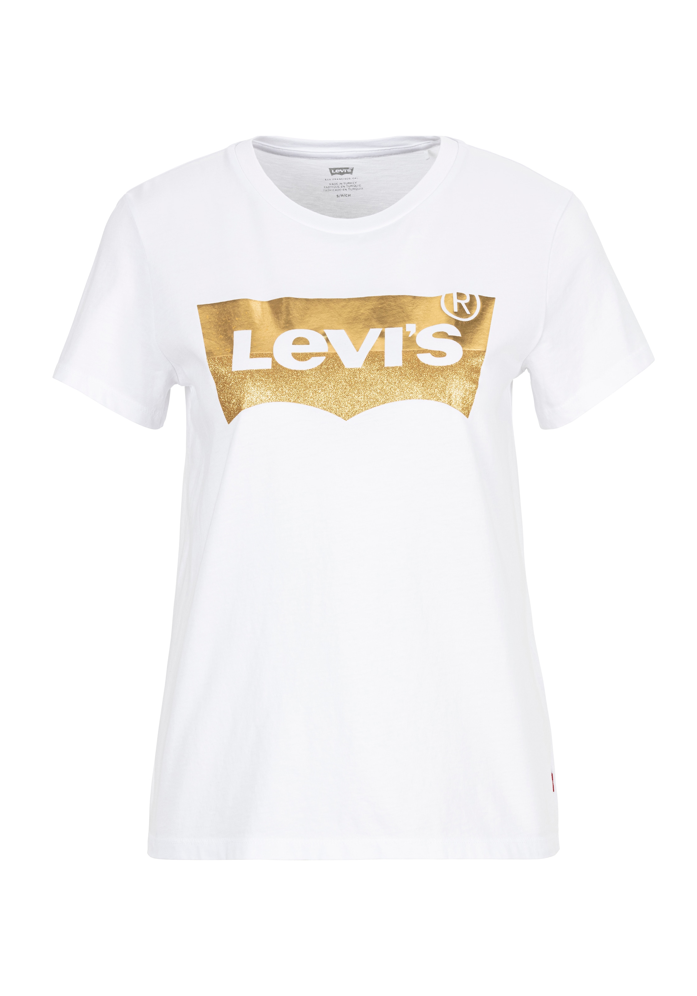 Levi's® Rundhalsshirt »THE PERFECT TEE«, mit Logo im Metallic-Holo Print
