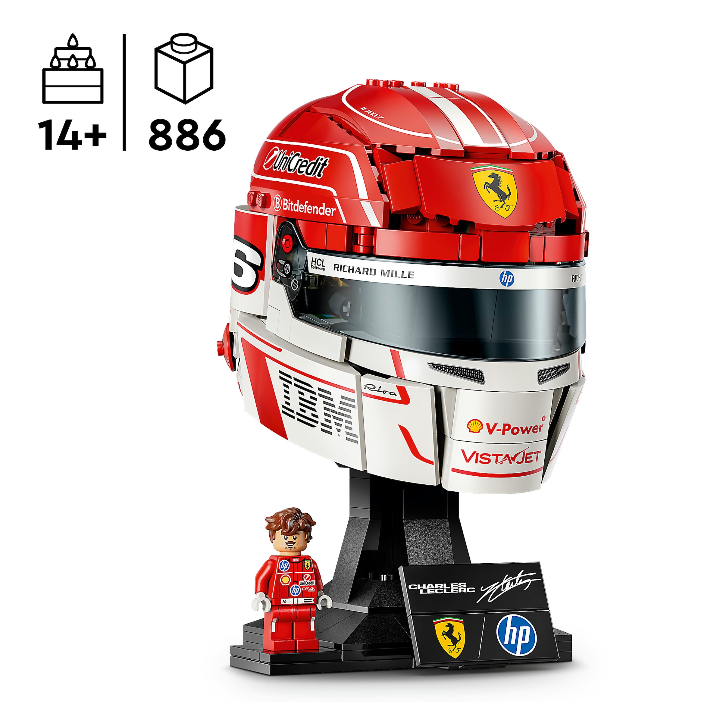 LEGO® Pions de construction »Scuderia Ferrari HP Charles Leclerc Helm (43014)« LEGO Editions Formula 1